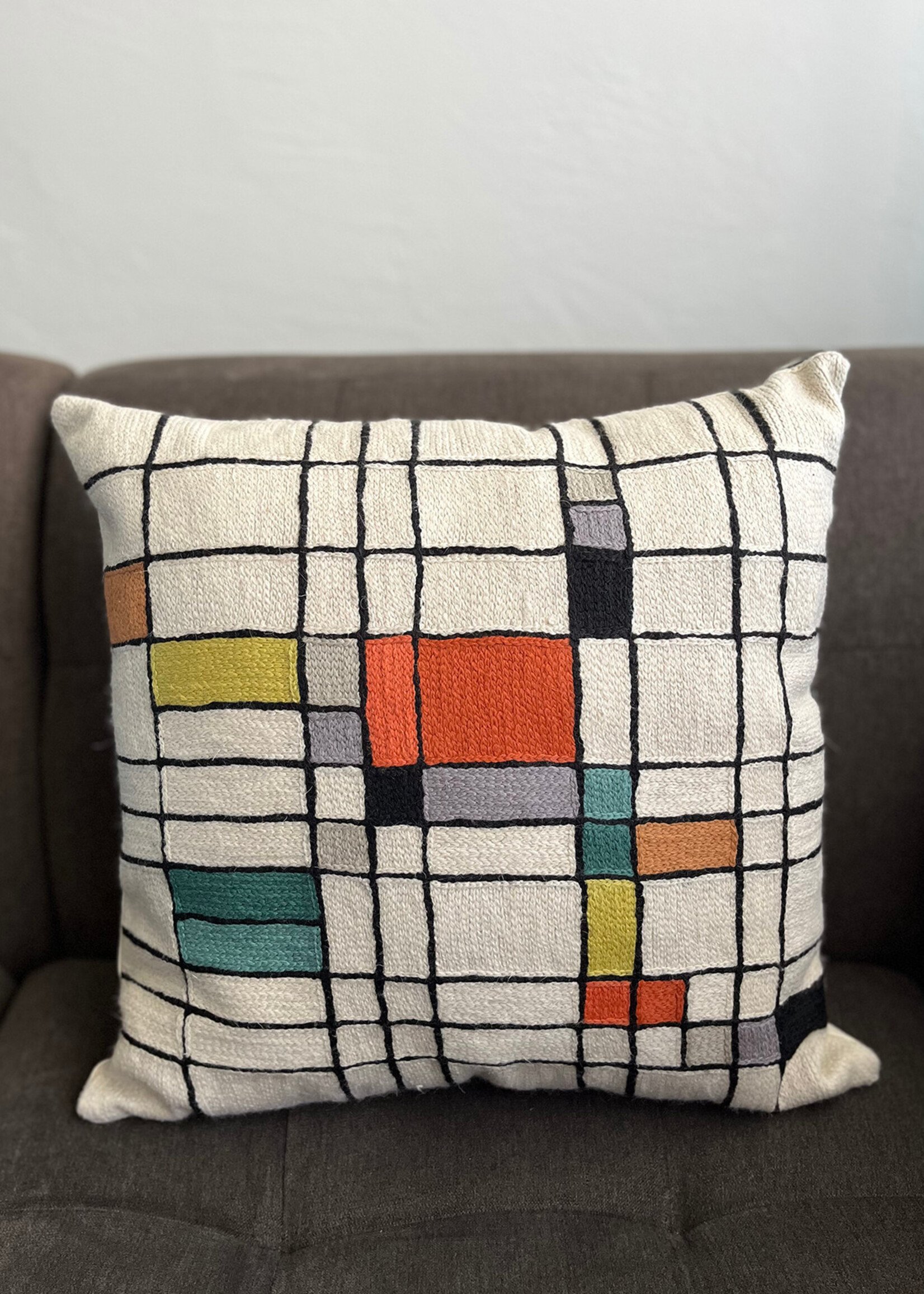 Natural Habitat 18" Delaney Mod Blocks Throw Pillow