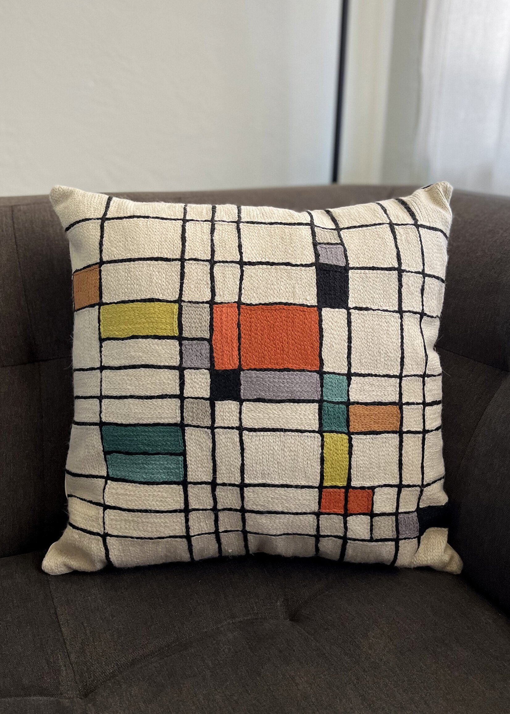 Natural Habitat 18" Delaney Mod Blocks Throw Pillow