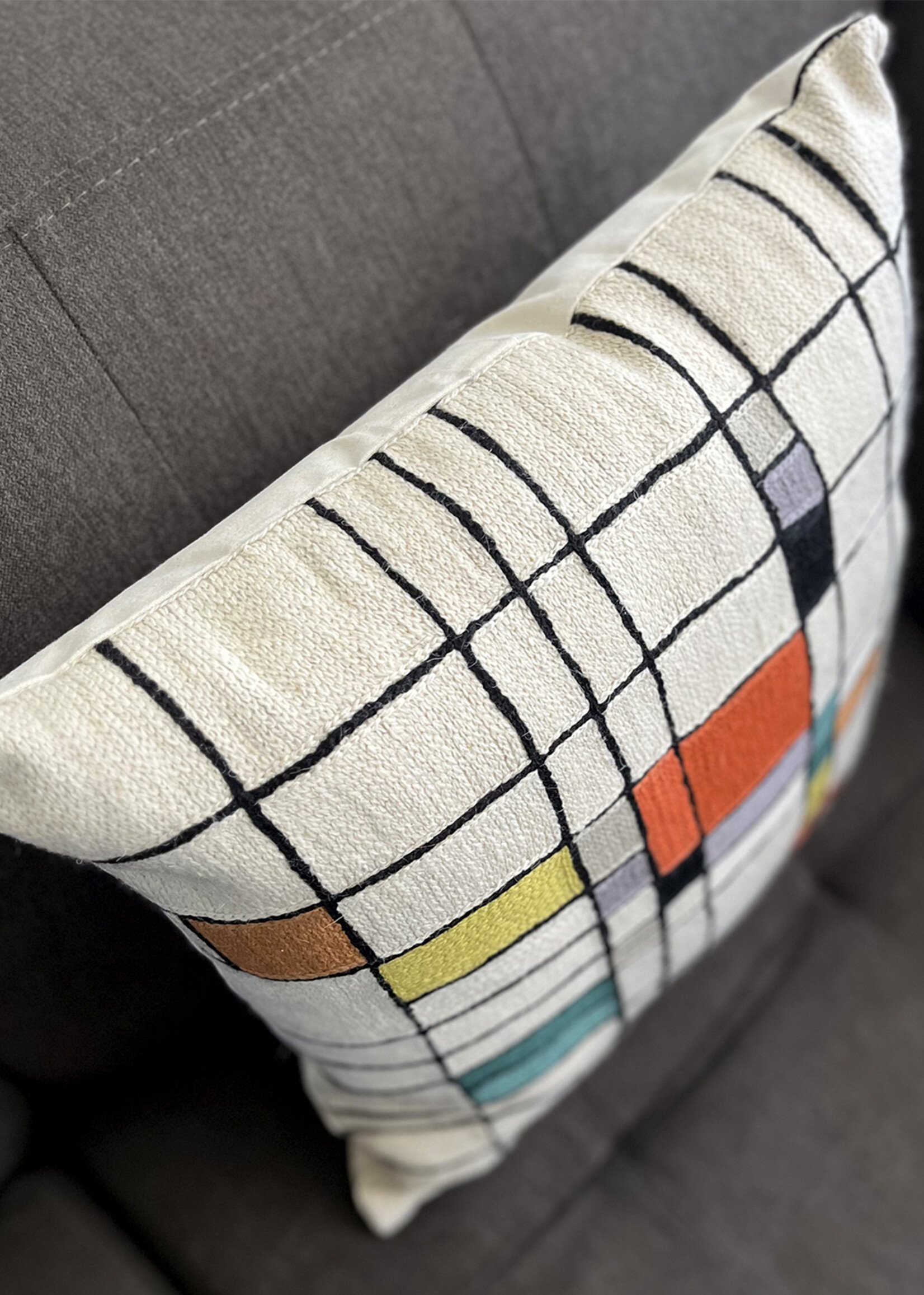 Natural Habitat 18" Delaney Mod Blocks Throw Pillow