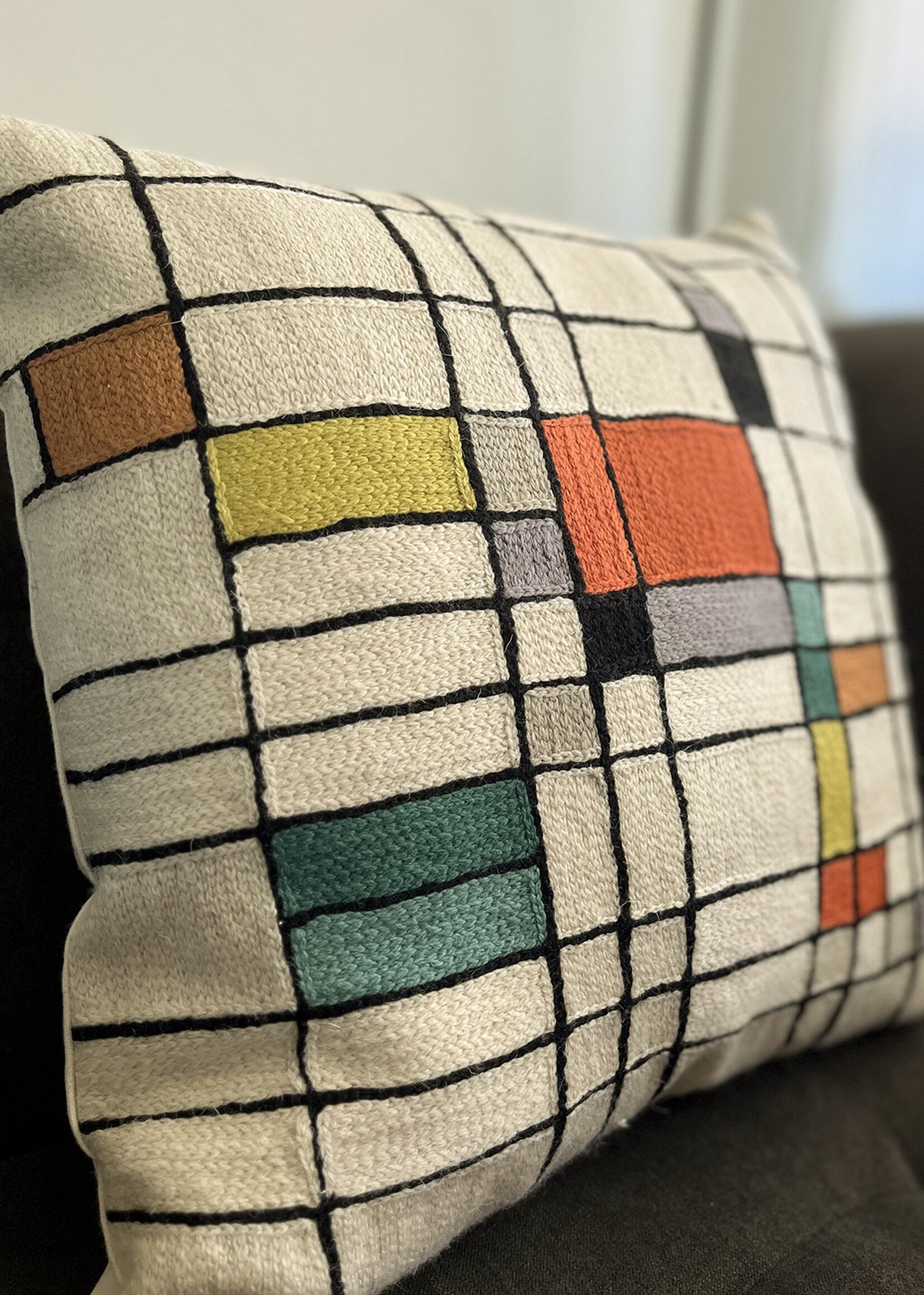 Natural Habitat 18" Delaney Mod Blocks Throw Pillow