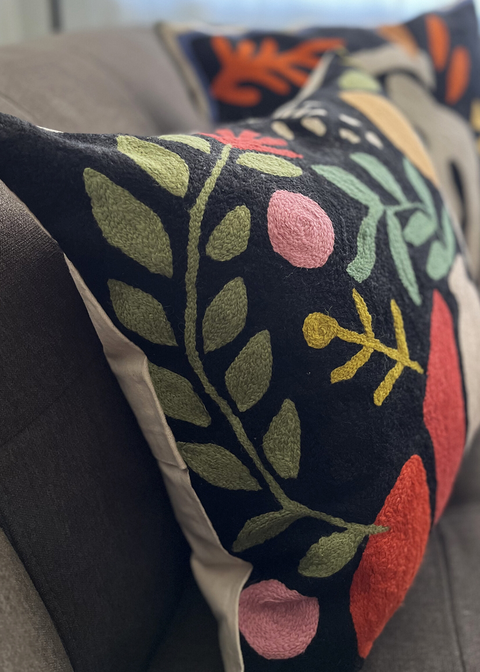 Natural Habitat 18" Matisse Cutout Black Throw Pillow