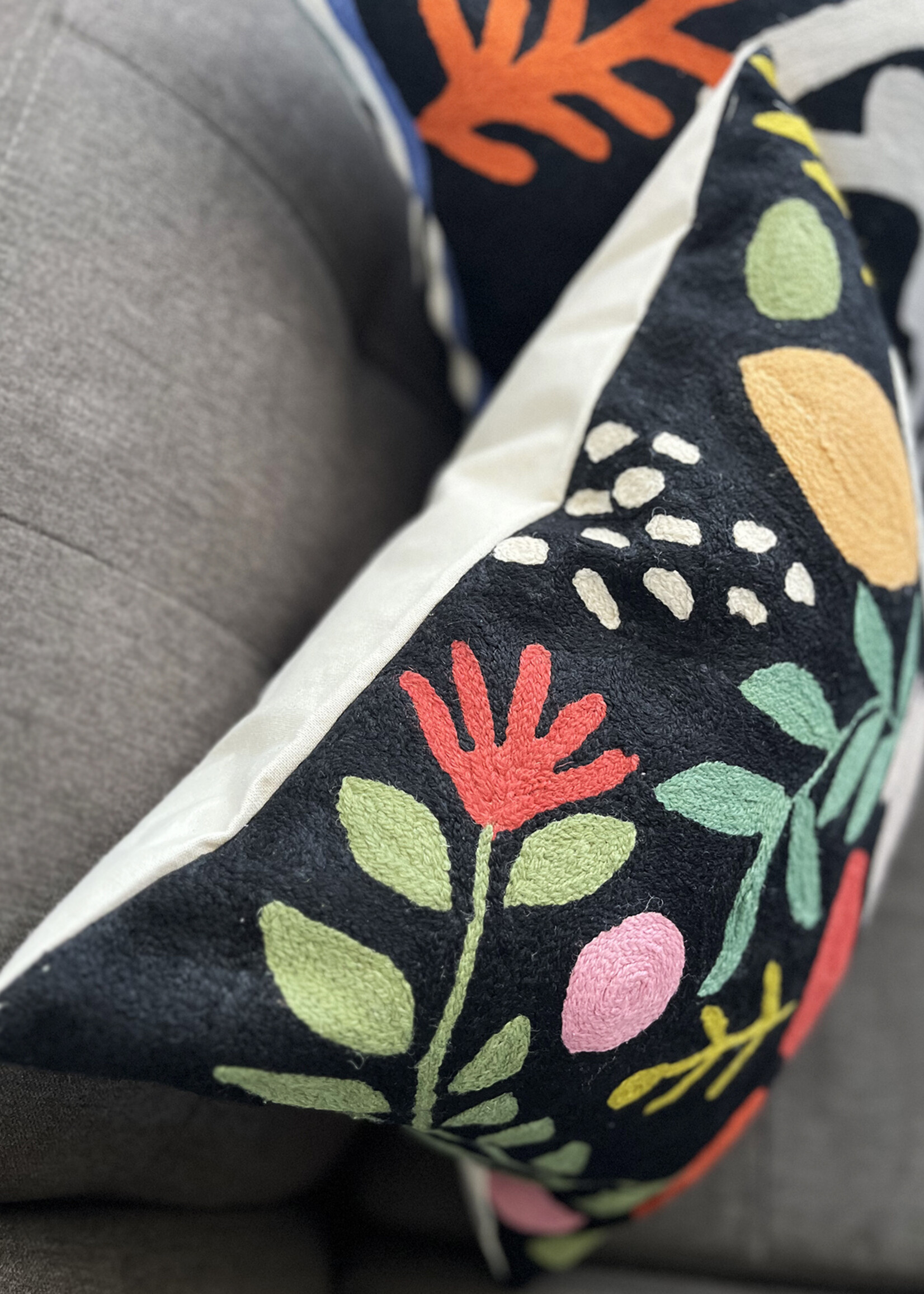 Natural Habitat 18" Matisse Cutout Black Throw Pillow