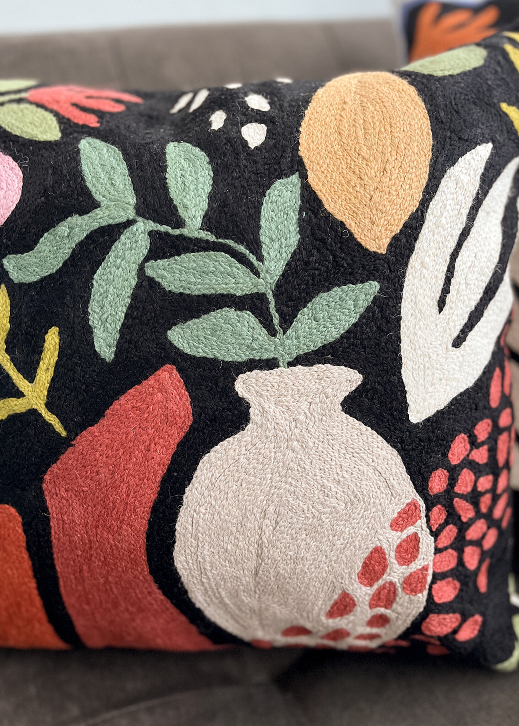 Natural Habitat 18" Matisse Cutout Black Throw Pillow