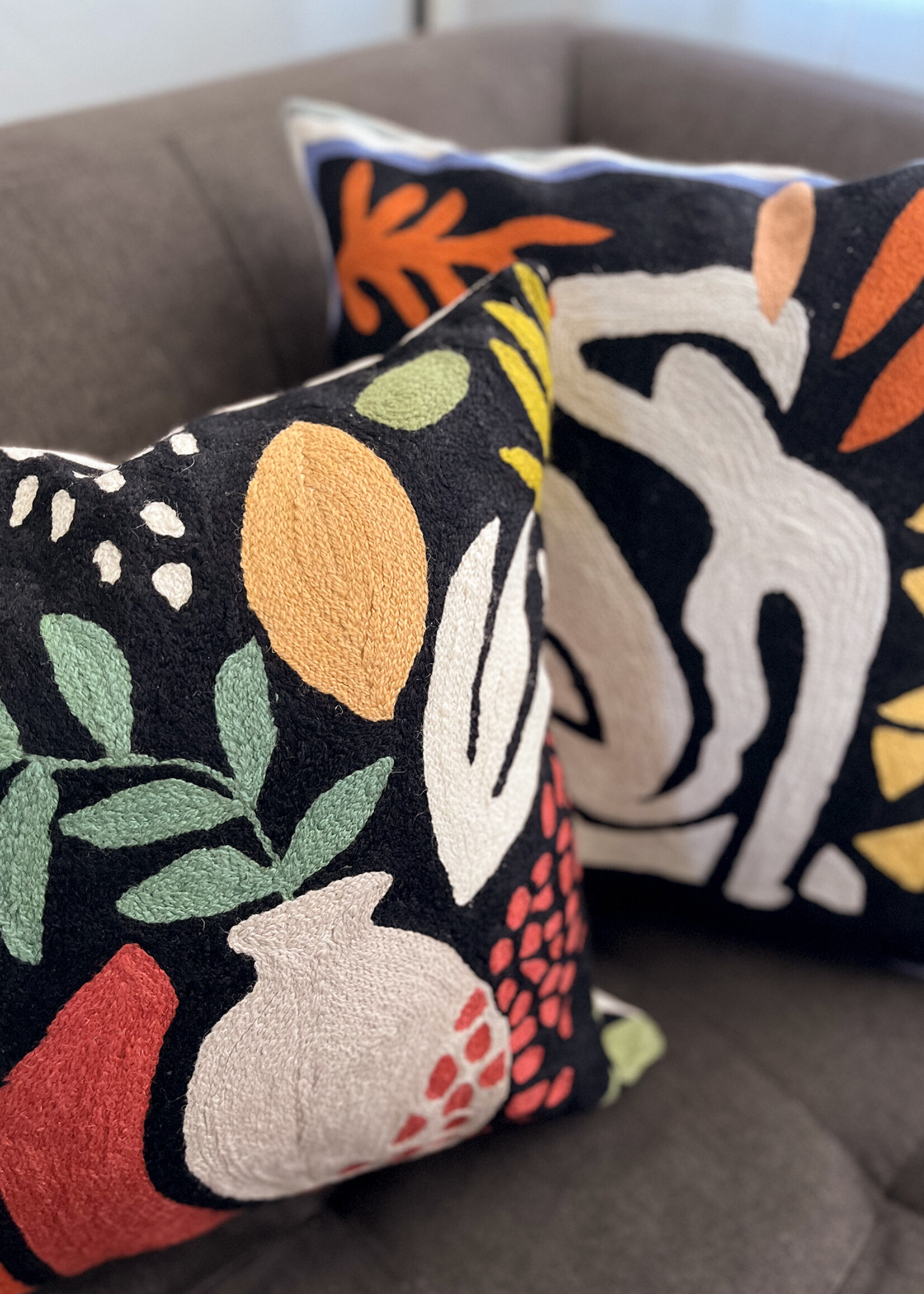 Natural Habitat 18" Matisse Cutout Black Throw Pillow