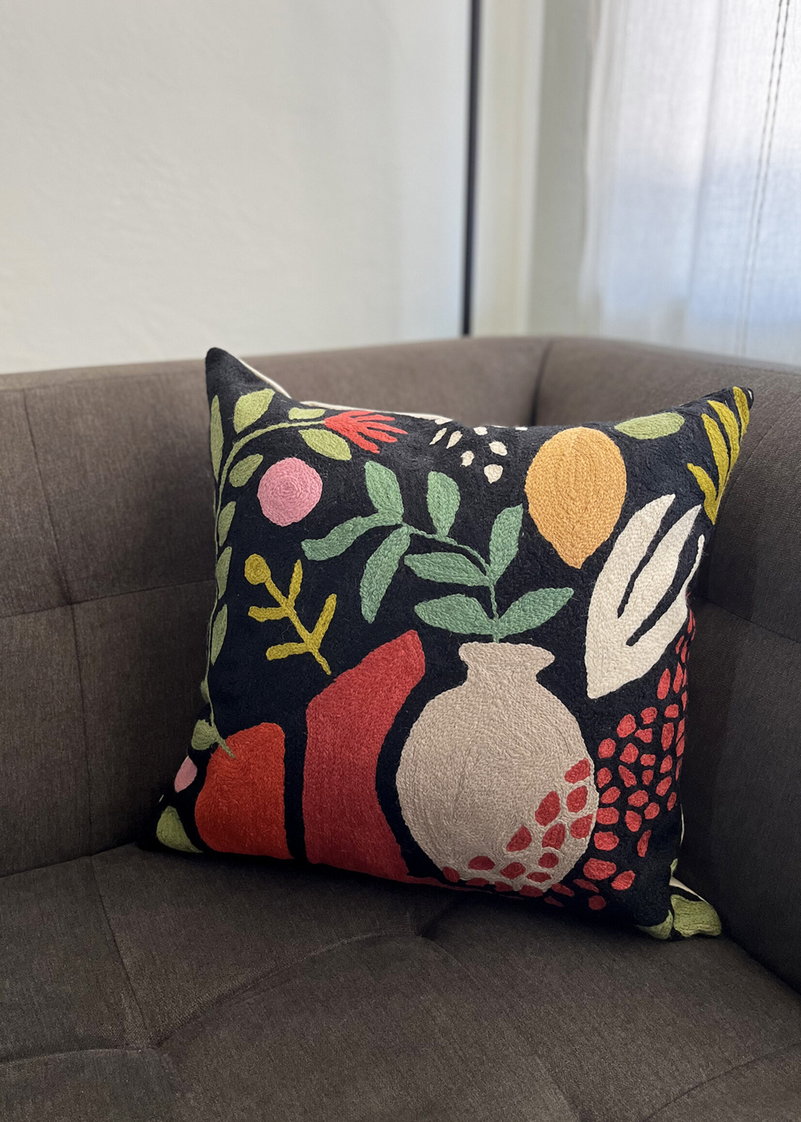 Natural Habitat 18" Matisse Cutout Black Throw Pillow