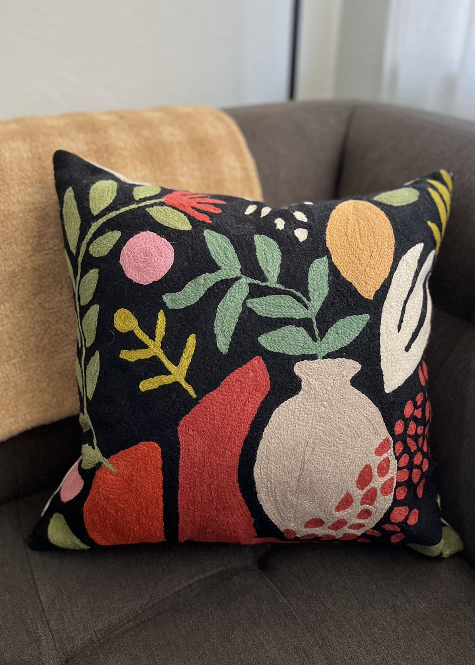 Natural Habitat 18" Matisse Cutout Black Throw Pillow