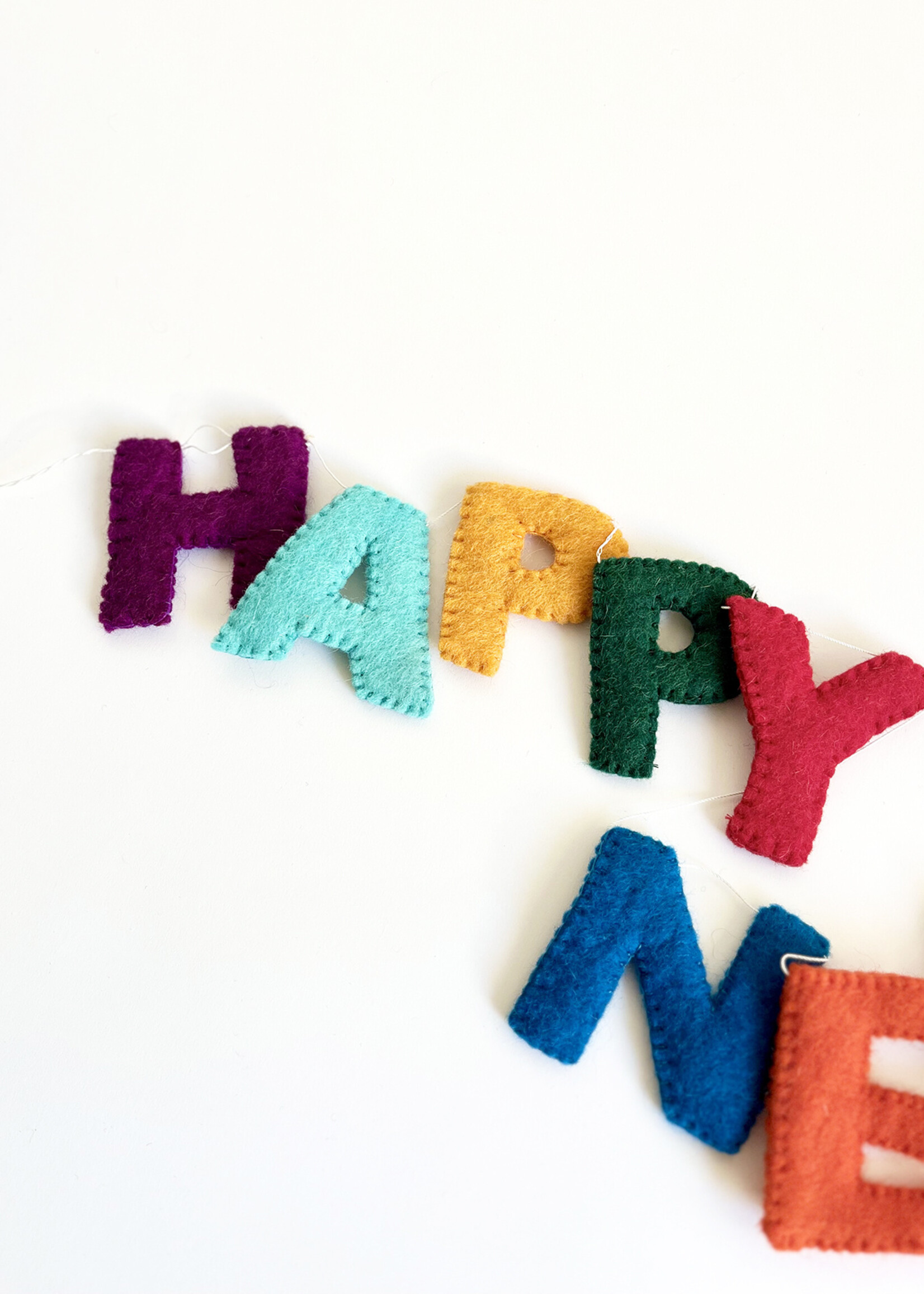 Ganesh Himal Felt Happy New Year Banner