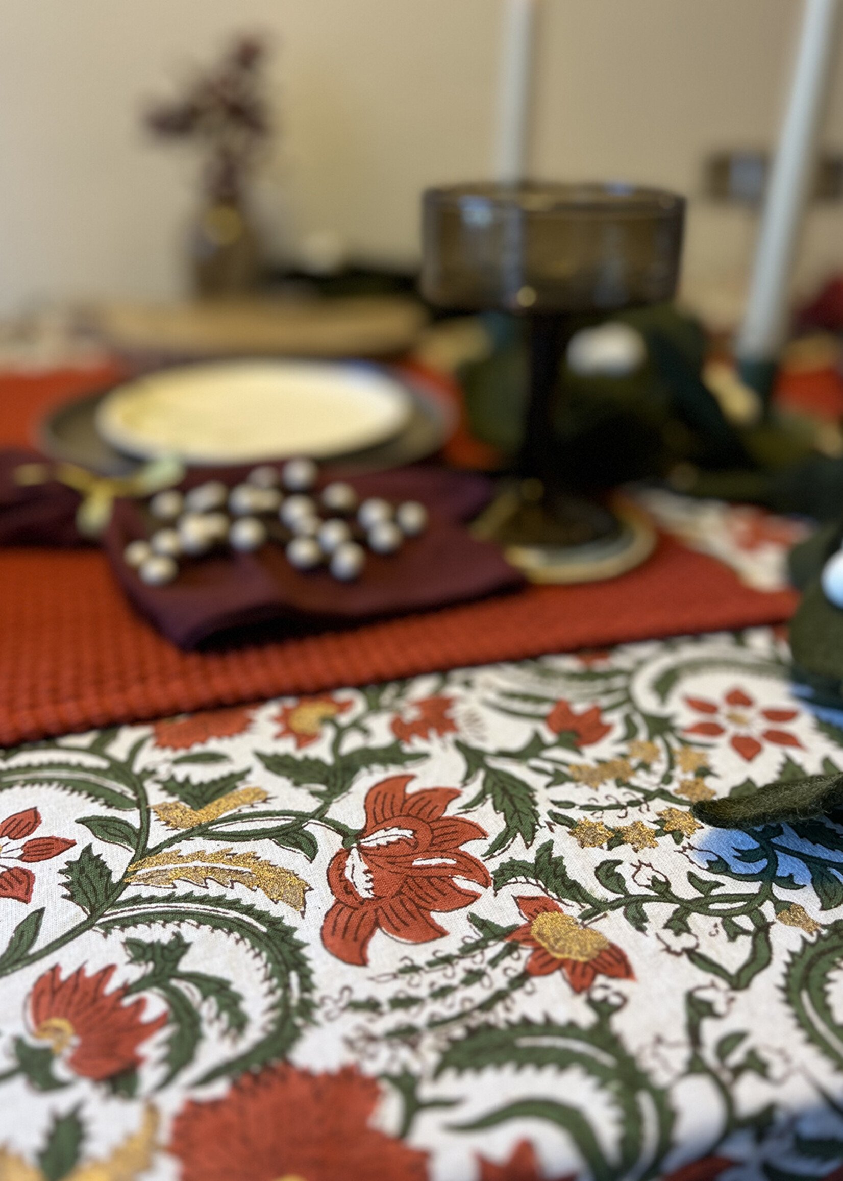 SERRV Gilded Garden Tablecloth [90in x 60in]