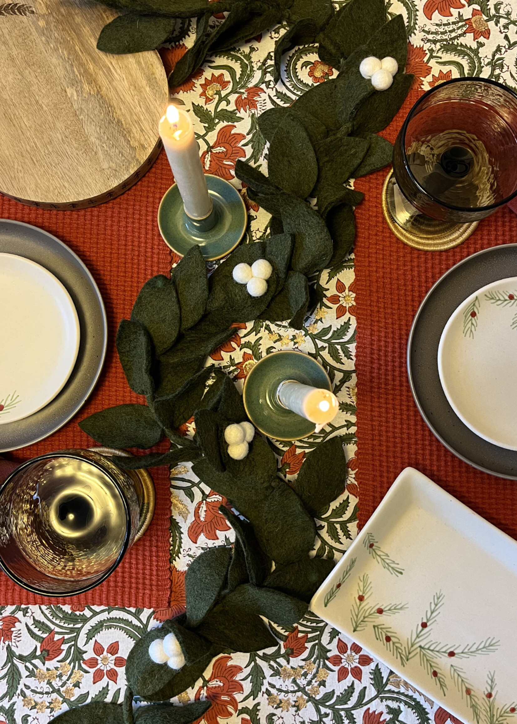 Global Goods Partners Forest Speckle Ceramic Candle Holder