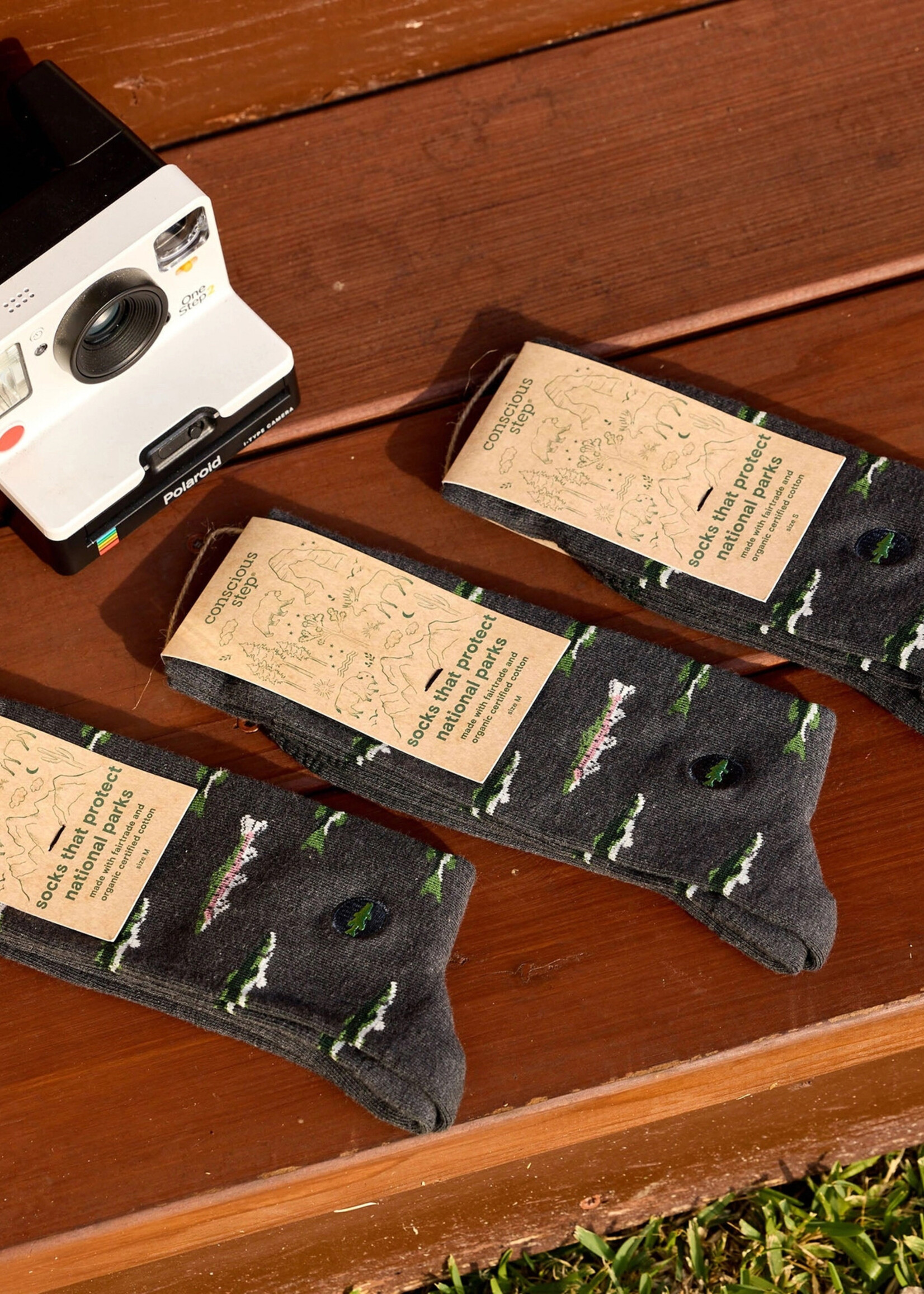 Conscious Step Men's Fish Socks - Protect National Parks