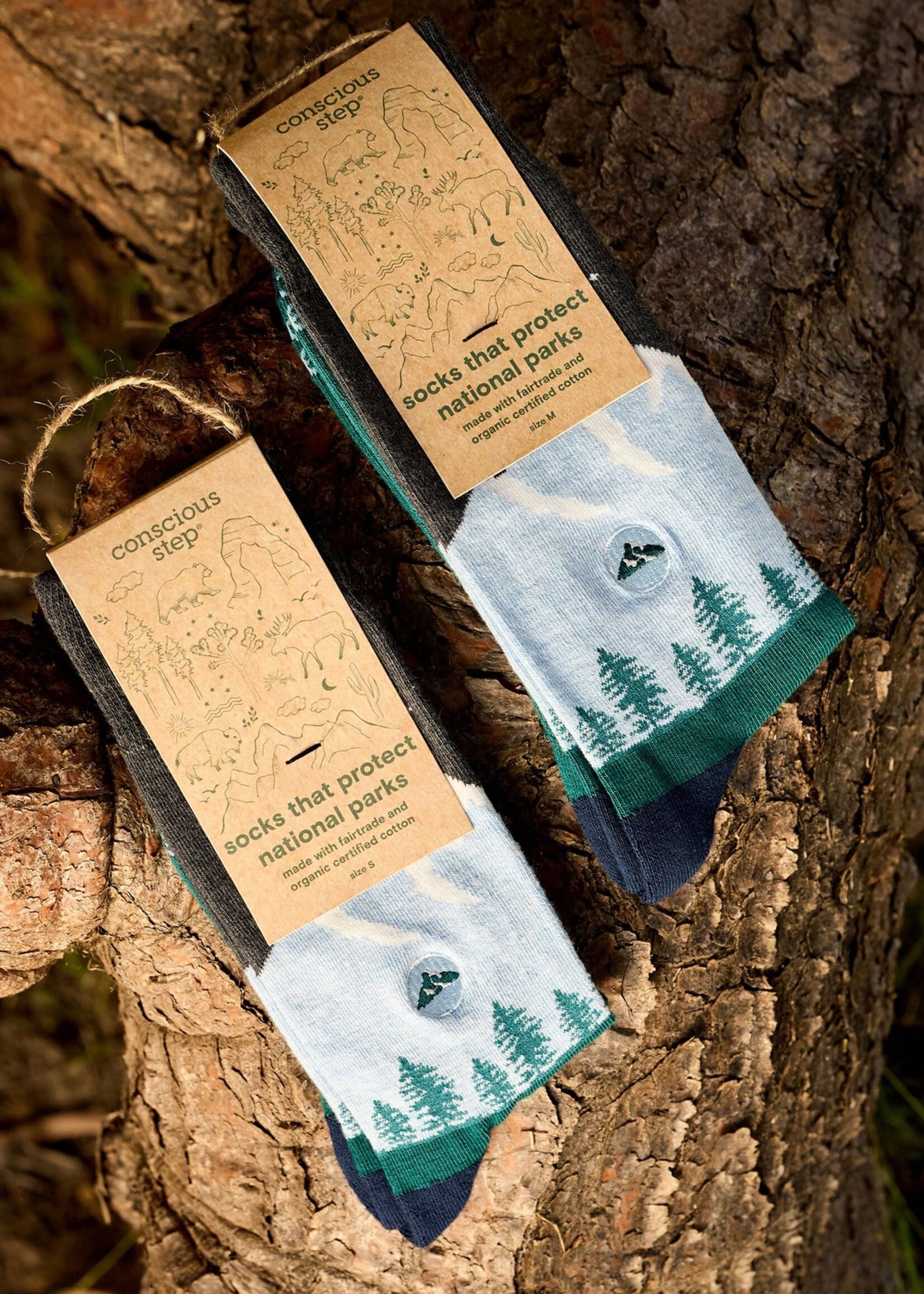 Conscious Step Men's Mountain Socks - Protect National Parks
