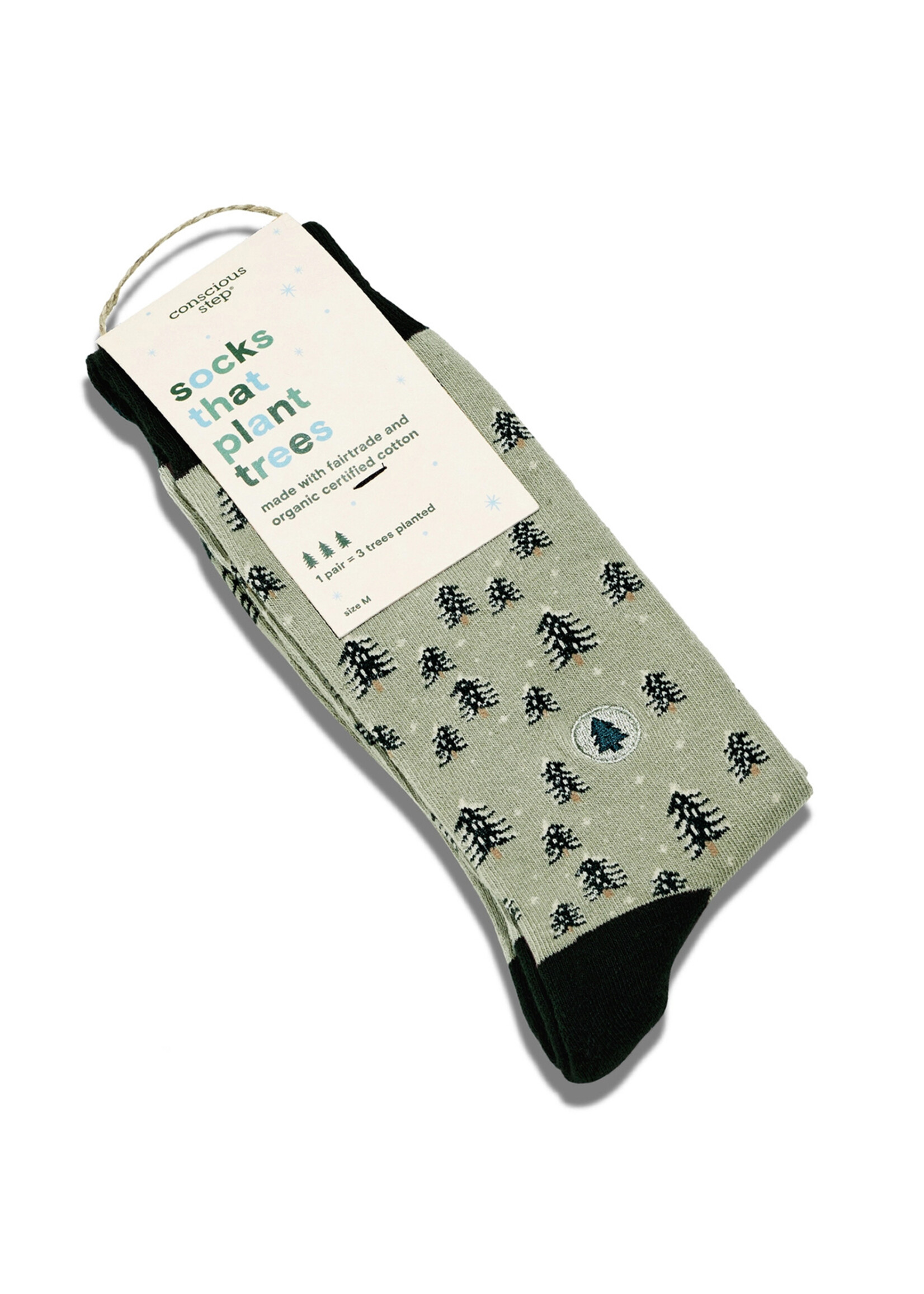 Conscious Step Women's Snowy Pine Tree Socks