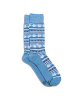 Conscious Step Men's Fair Isle Snowflake Socks