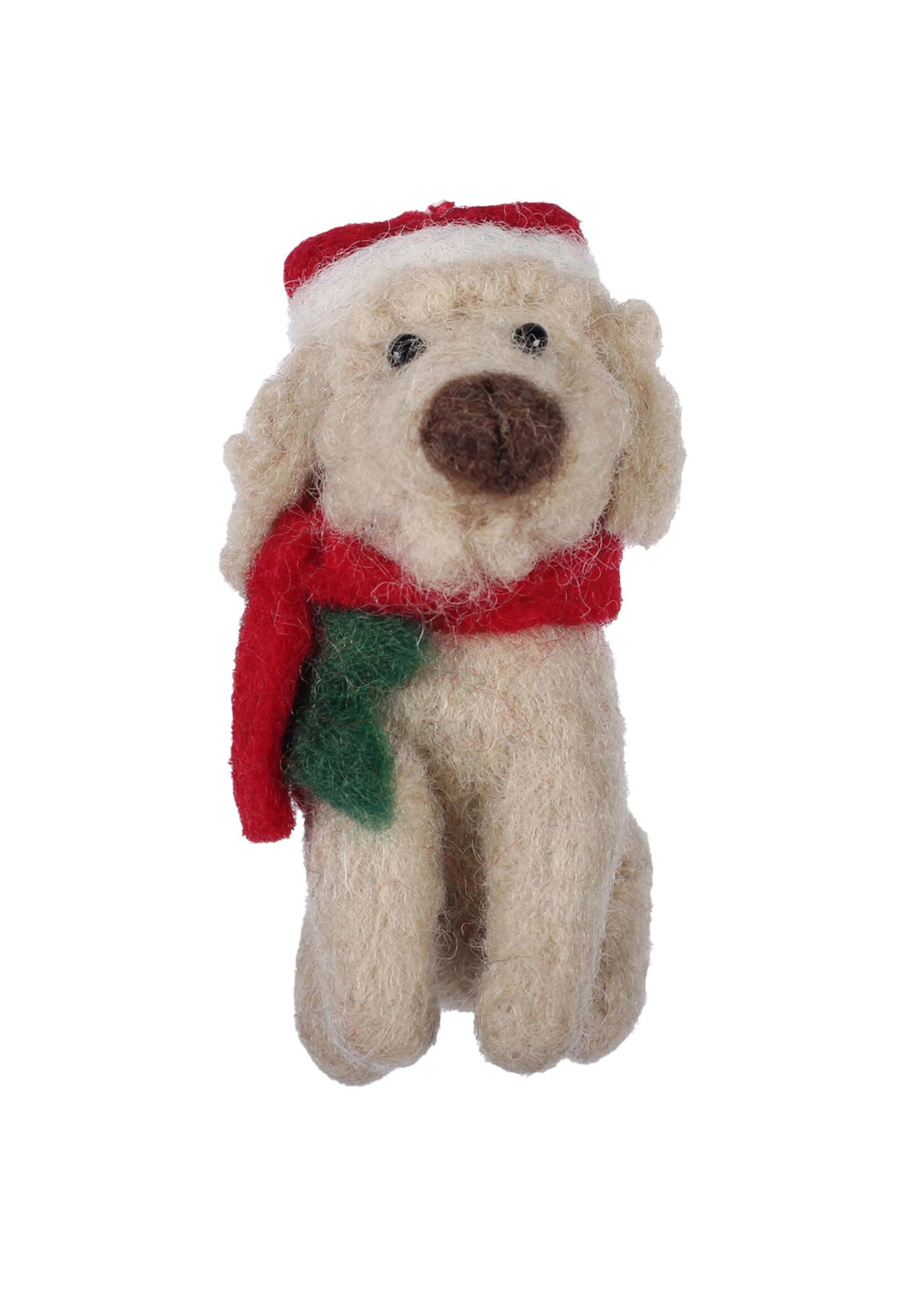 Global Groove Life Felt Labradoodle Dog Ornament