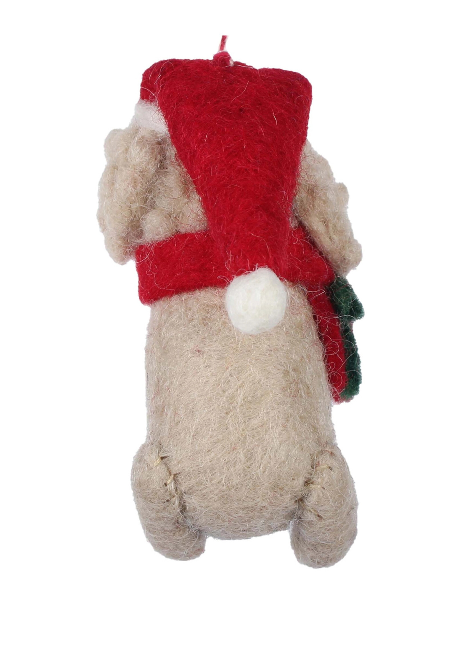 Global Groove Life Felt Labradoodle Dog Ornament