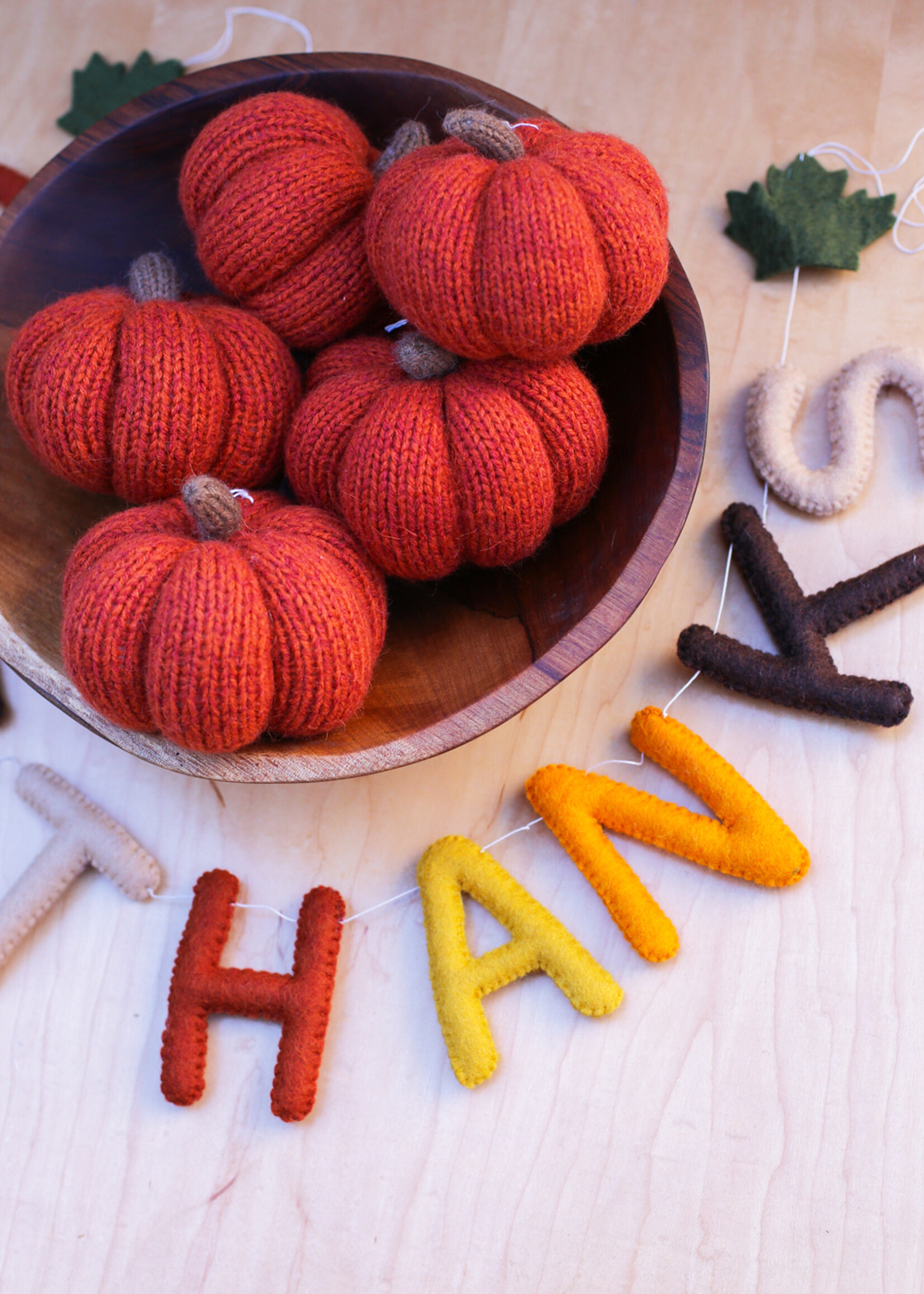 Andes Gifts Orange Knit Pumpkin