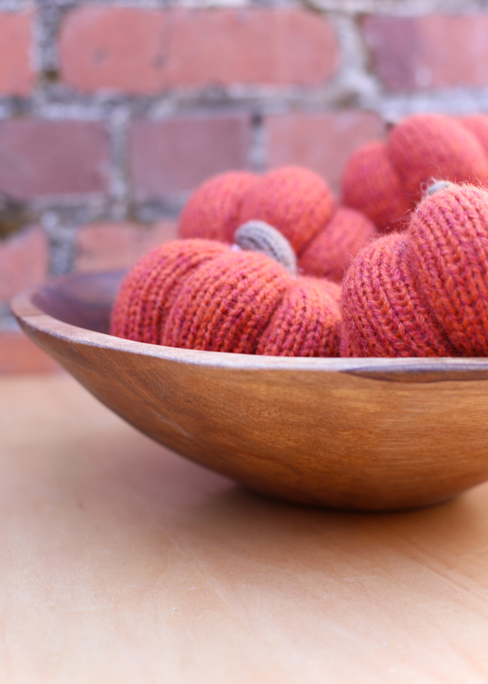 Andes Gifts Orange Knit Pumpkin