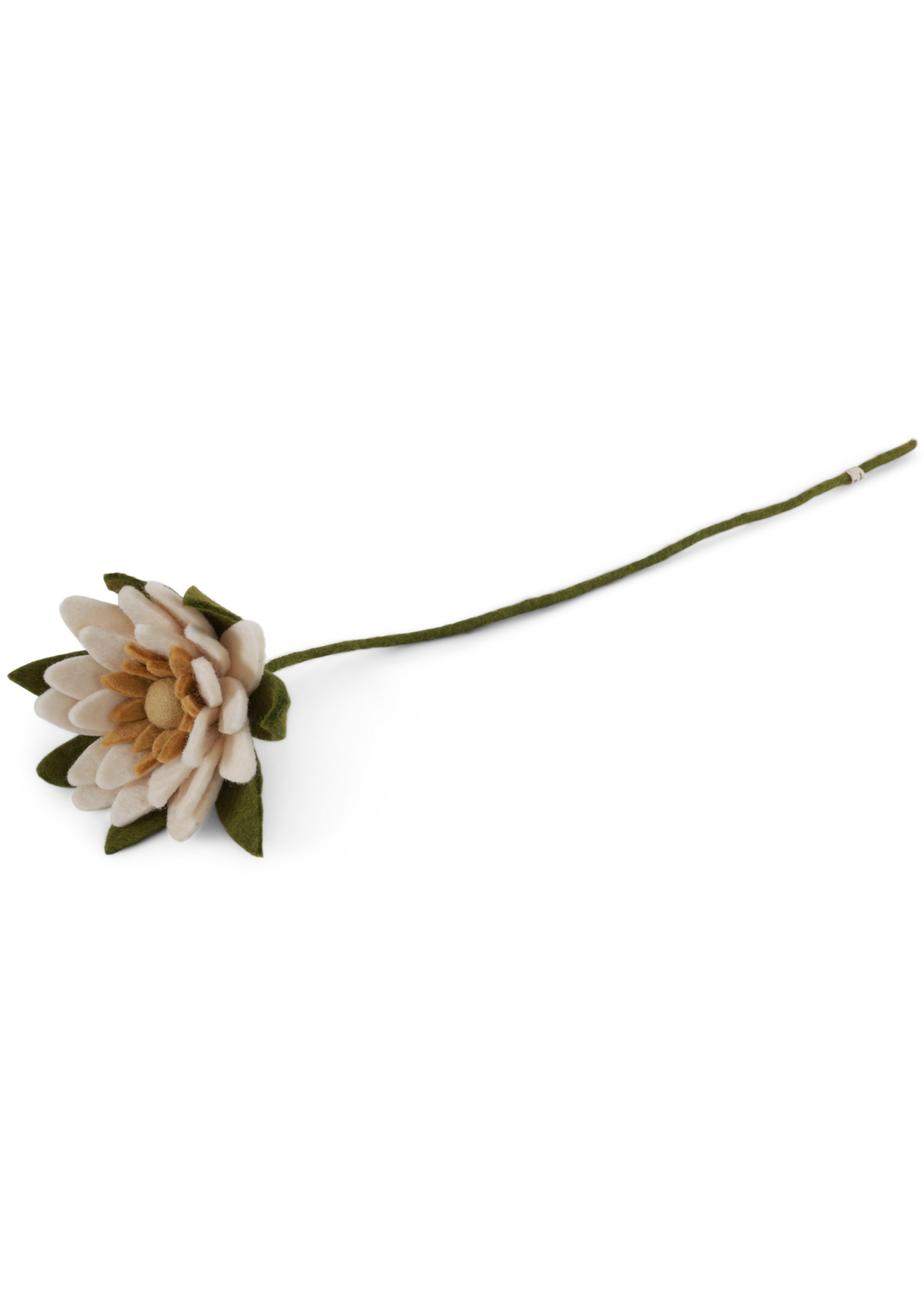 Gry and Sif White Waterlily Felt Flower