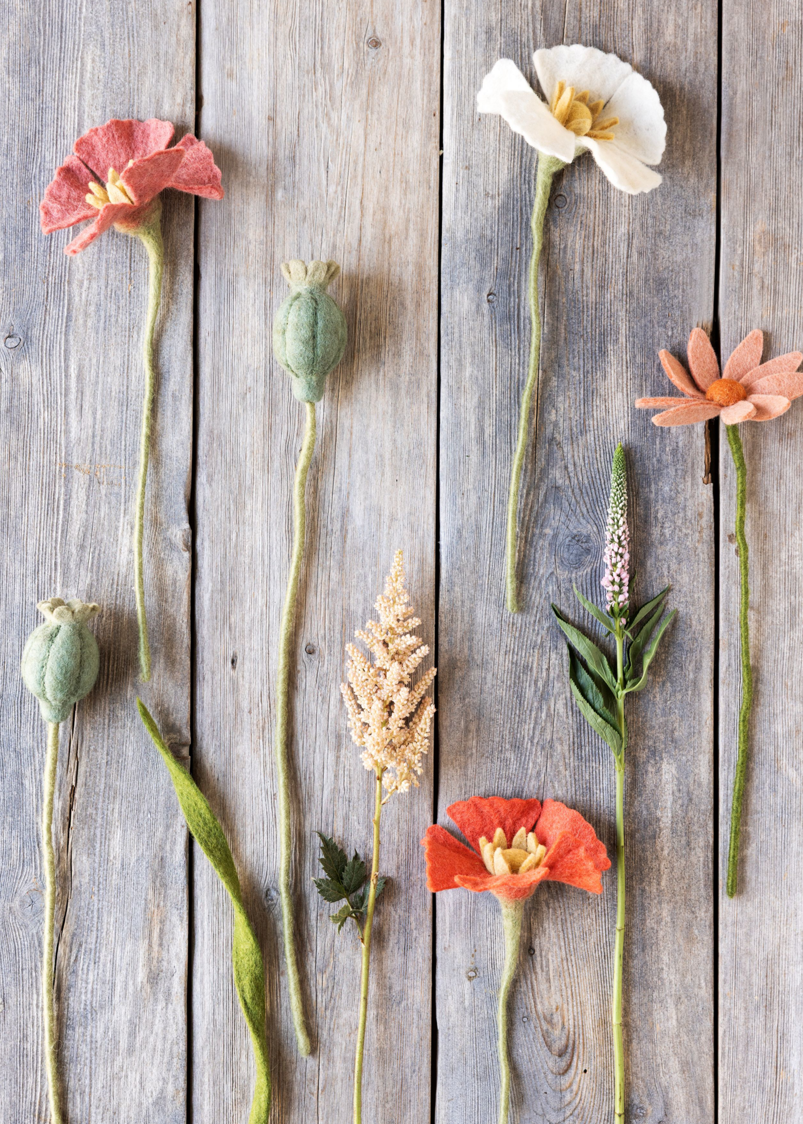 Gry and Sif Felt Poppy Seed Head