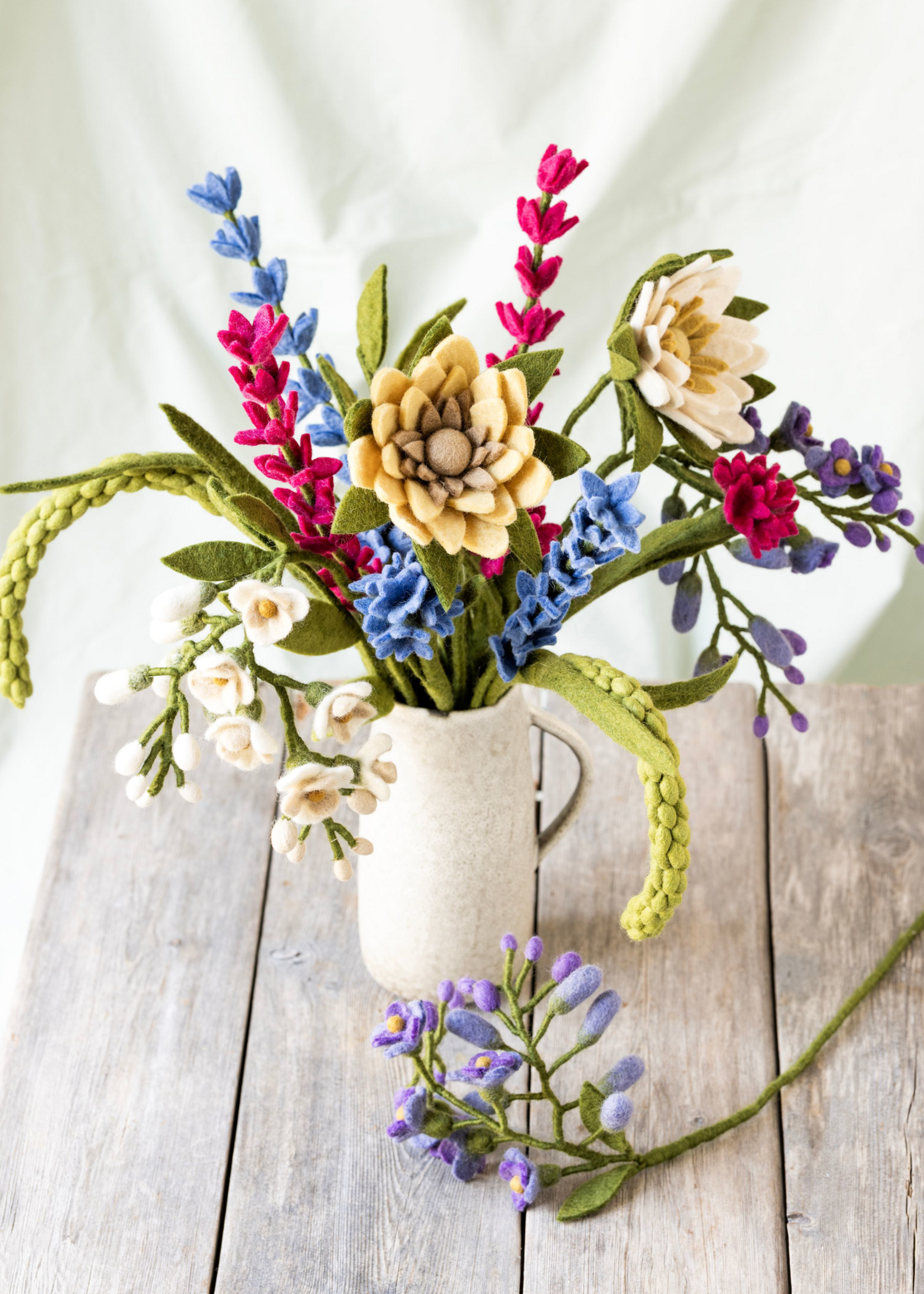 Gry and Sif Cornflower Felt Flower