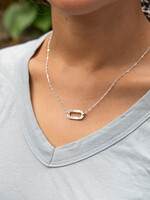 Himalayan Freedom Co Hammered Circle Necklace - Silver Tone