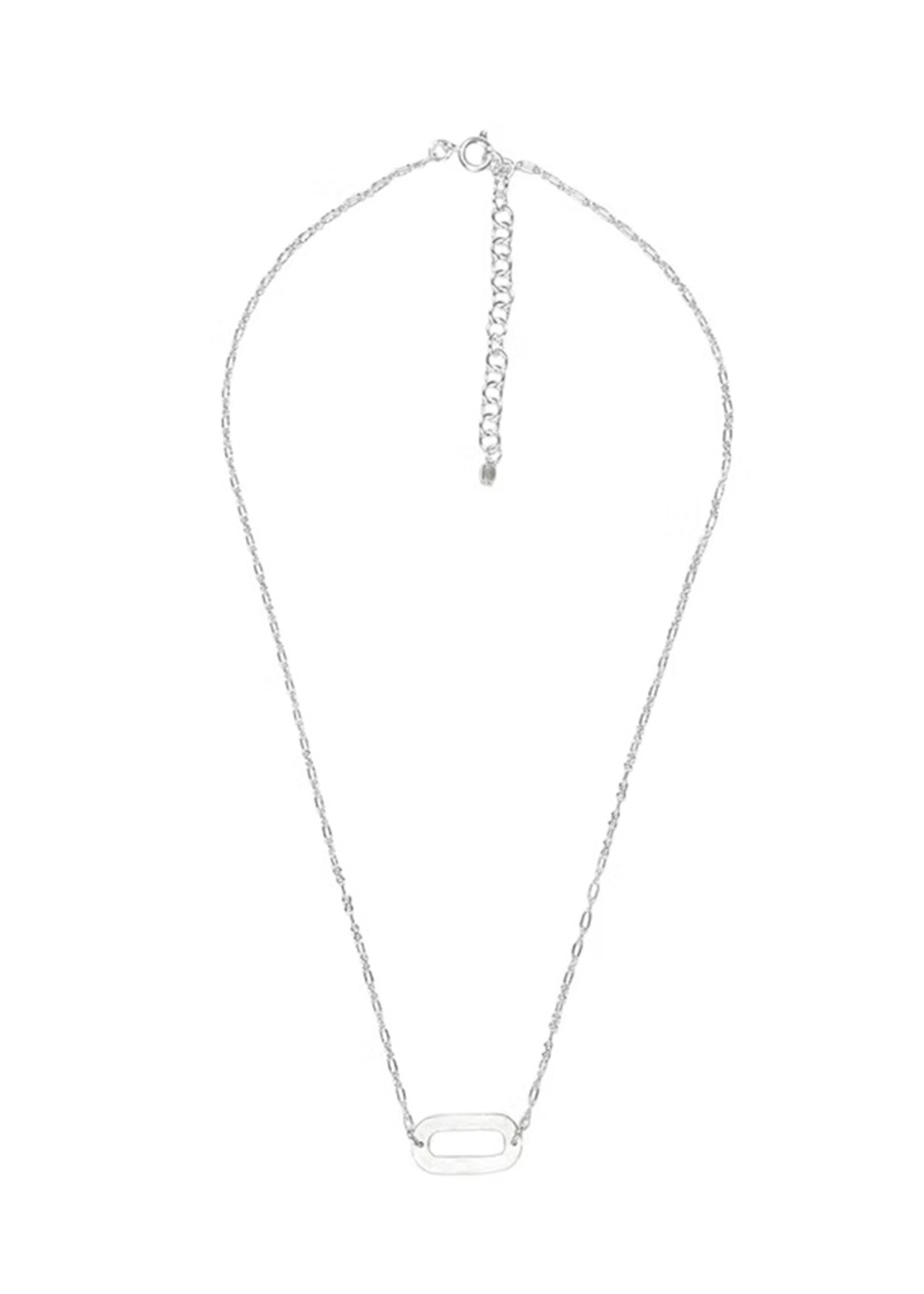 Himalayan Freedom Co Hammered Circle Necklace - Silver Tone