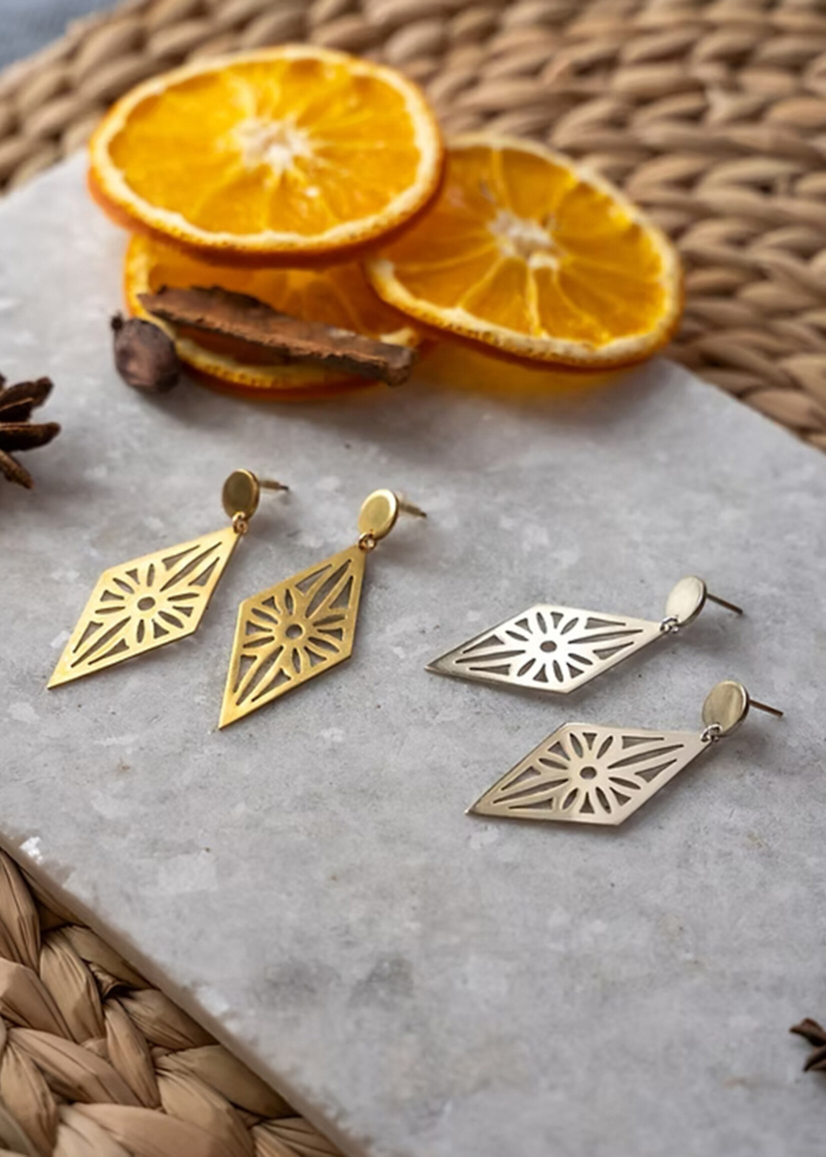 Himalayan Freedom Co Diamond Cutout Earrings