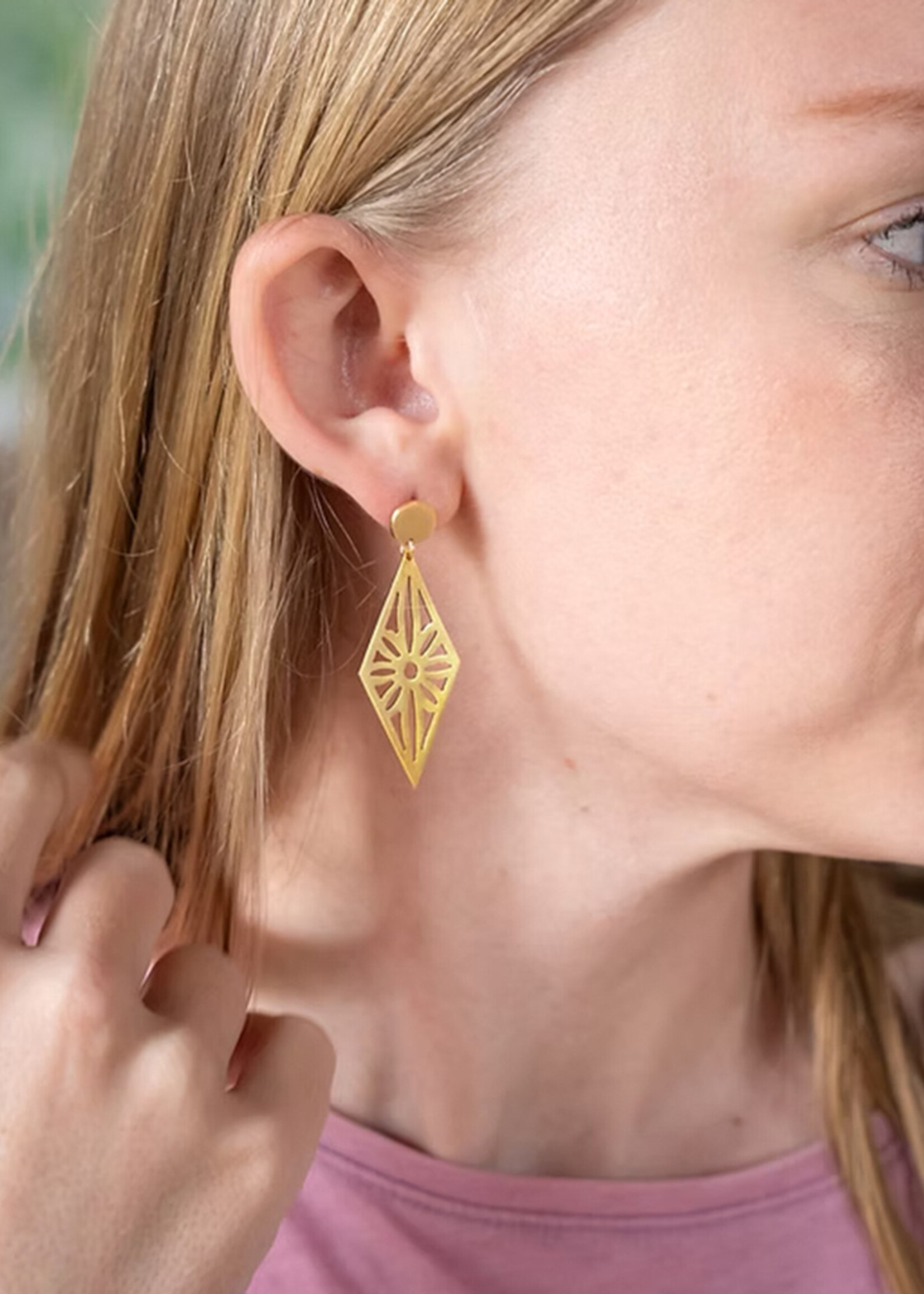 Himalayan Freedom Co Diamond Cutout Earrings