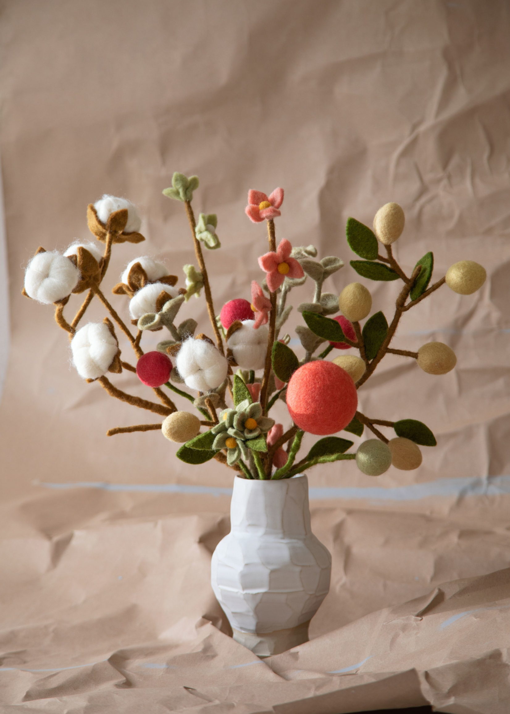 Gry and Sif Lemon Felt Branch