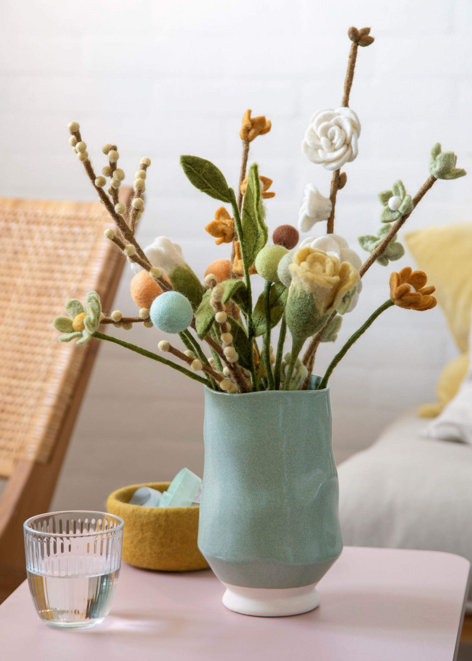 Gry and Sif Felt Rose Branch