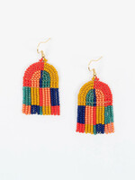 Altiplano Patchwork Arco Beaded Earrings