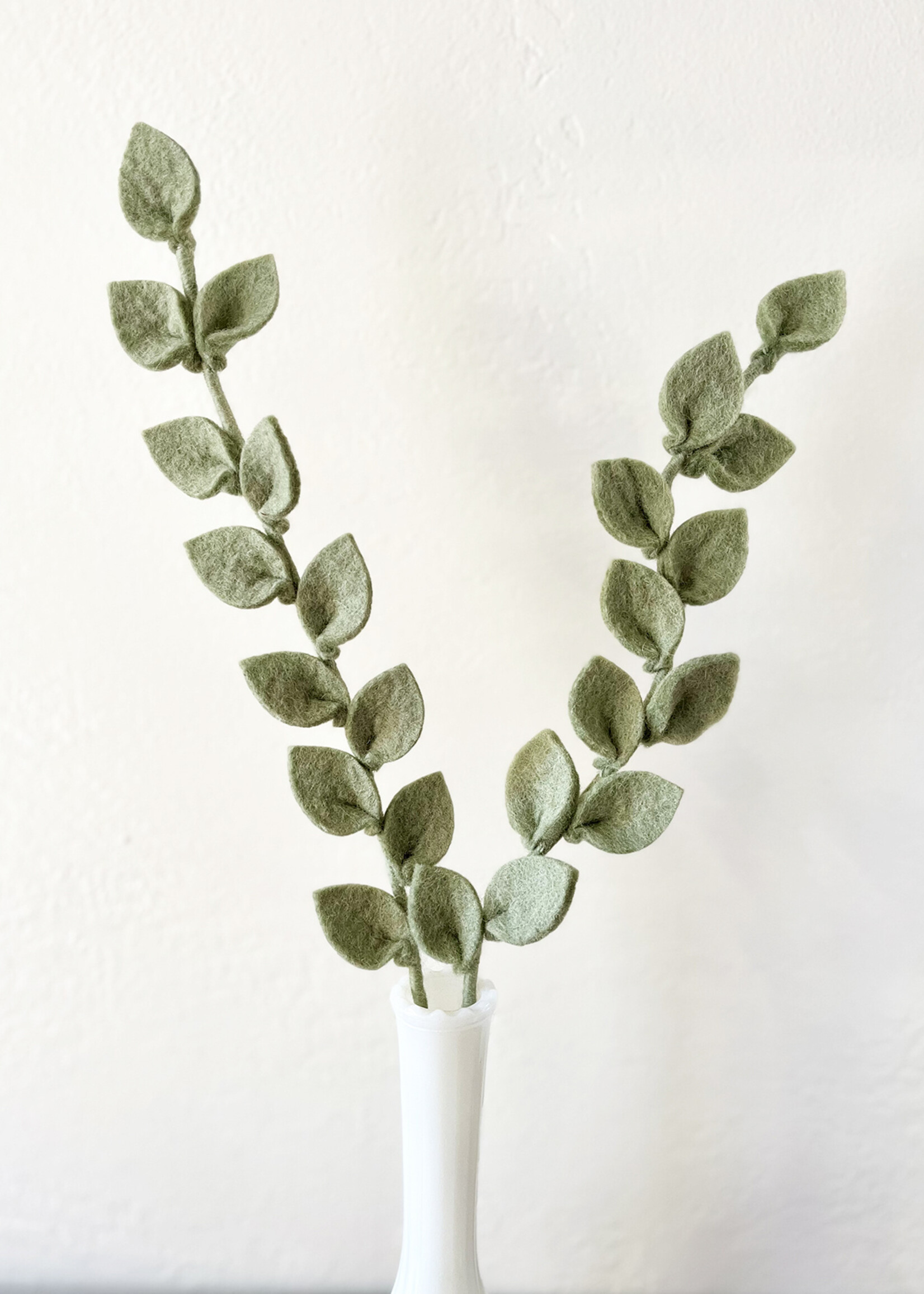 Gry and Sif Eucalyptus Felt Leaf Branch