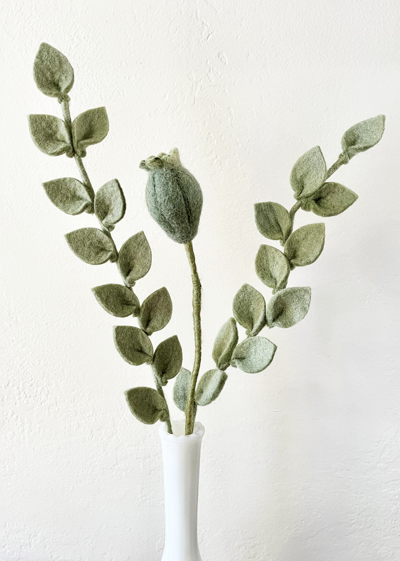 Gry and Sif Felt Poppy Seed Head