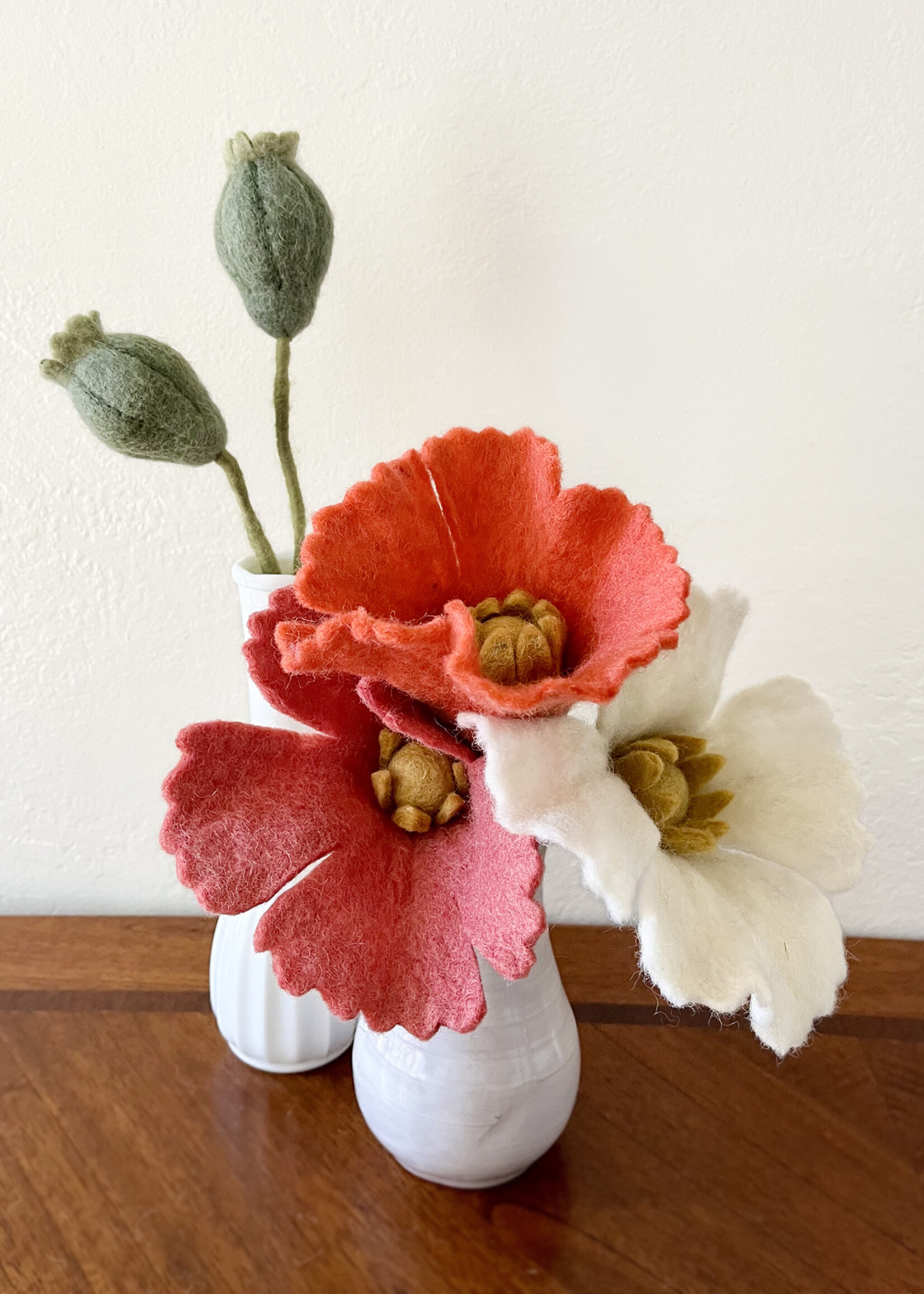 Gry and Sif Felt Poppy Seed Head
