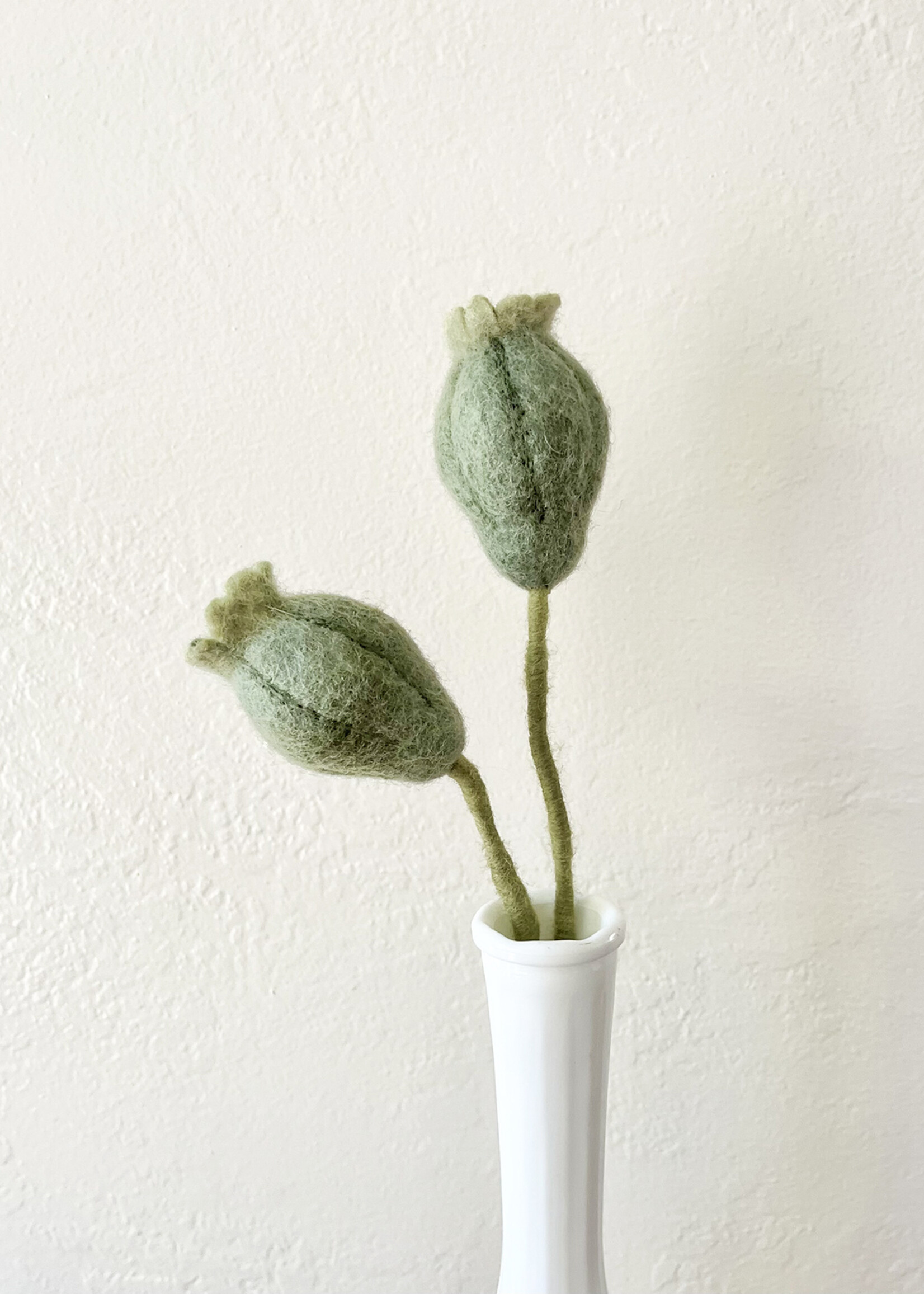 Gry and Sif Felt Poppy Seed Head