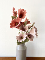 Gry and Sif Hollyhock Felt Flower