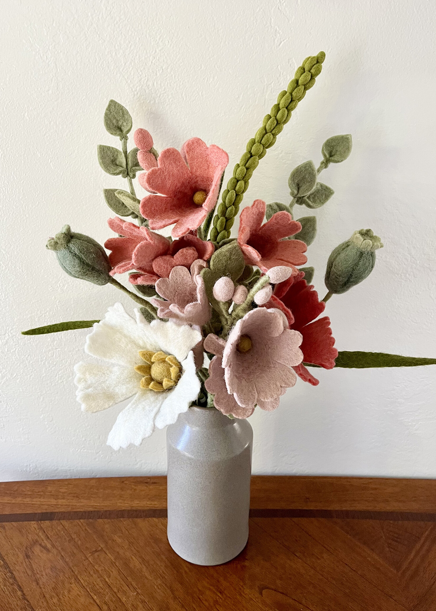 Gry and Sif Poppy Felt Flower