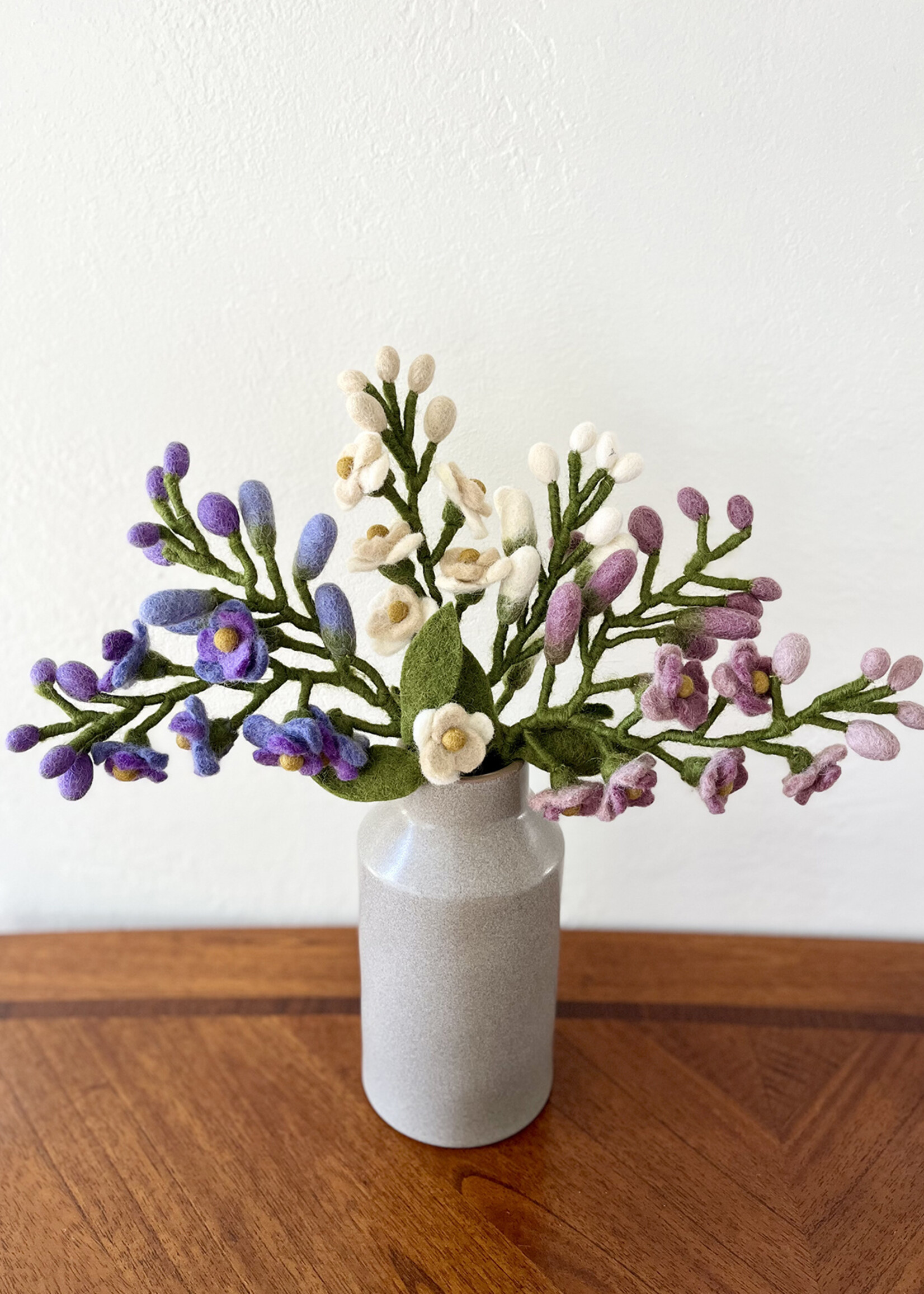 Gry and Sif Wisteria Felt Flower