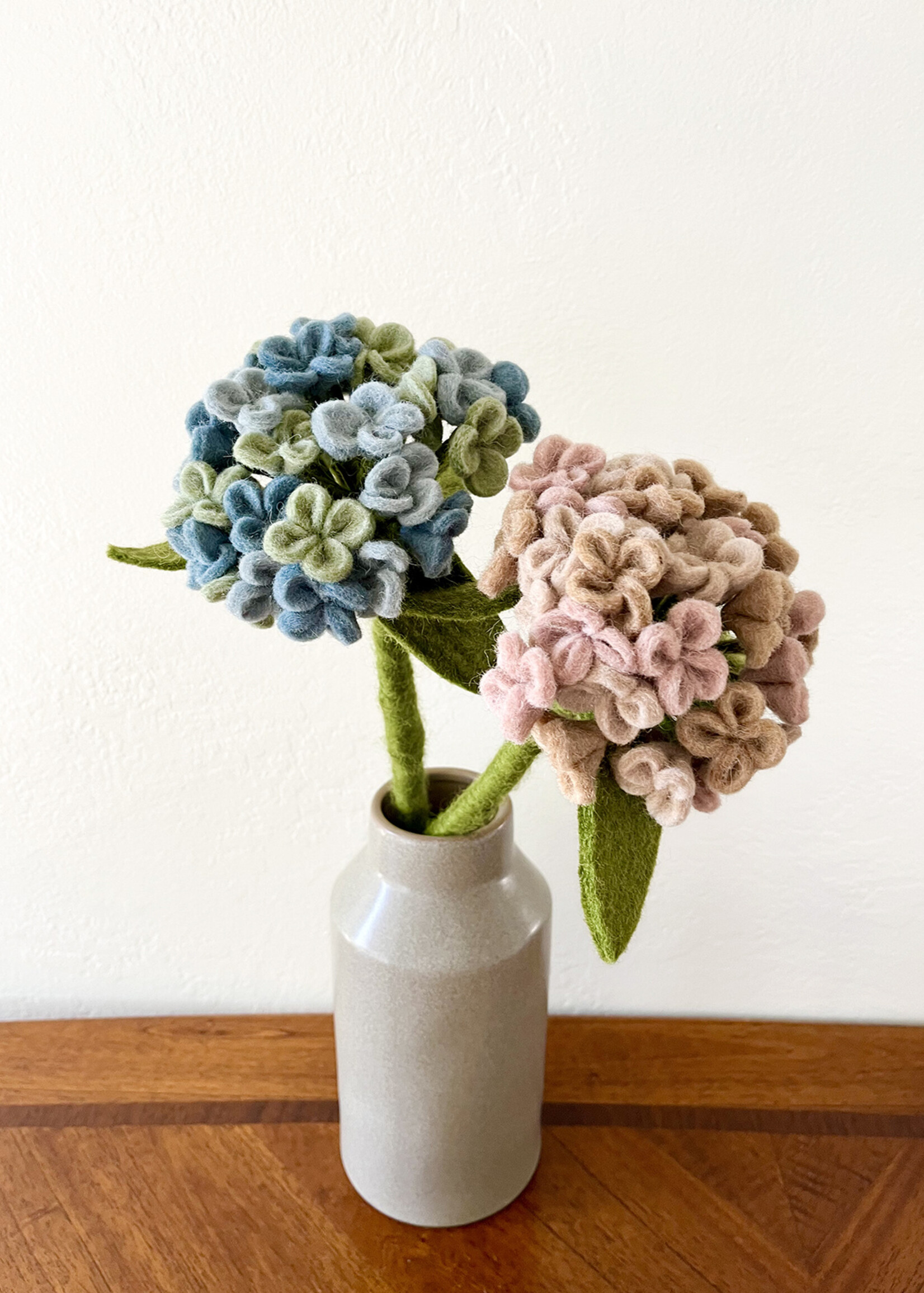 Gry and Sif Hydrangea Felt Flower