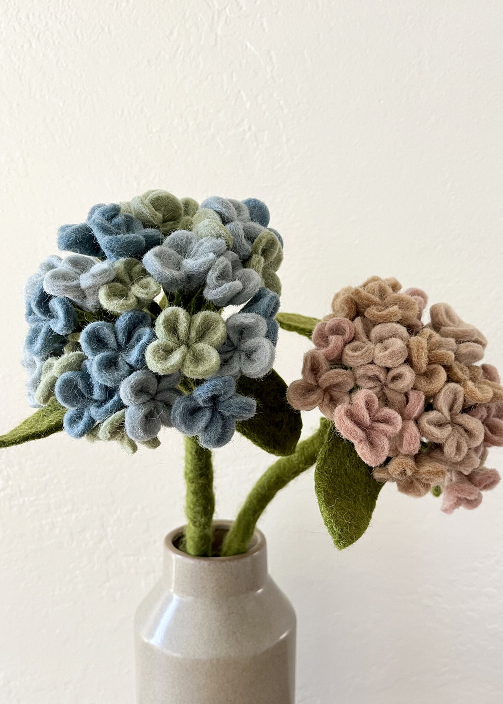 Gry and Sif Hydrangea Felt Flower