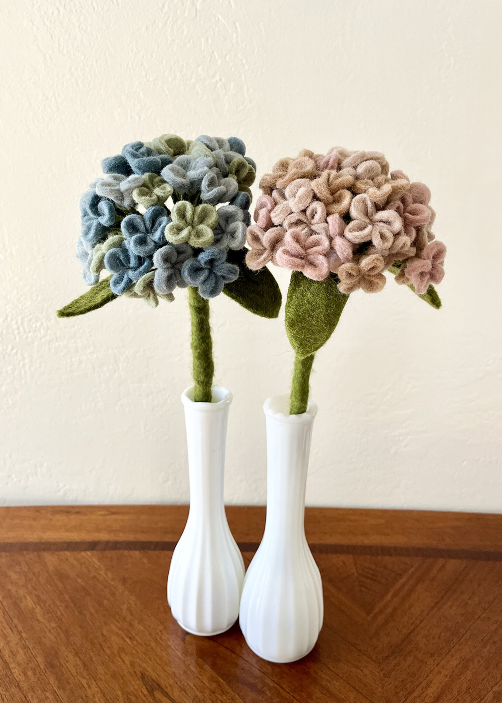 Gry and Sif Hydrangea Felt Flower