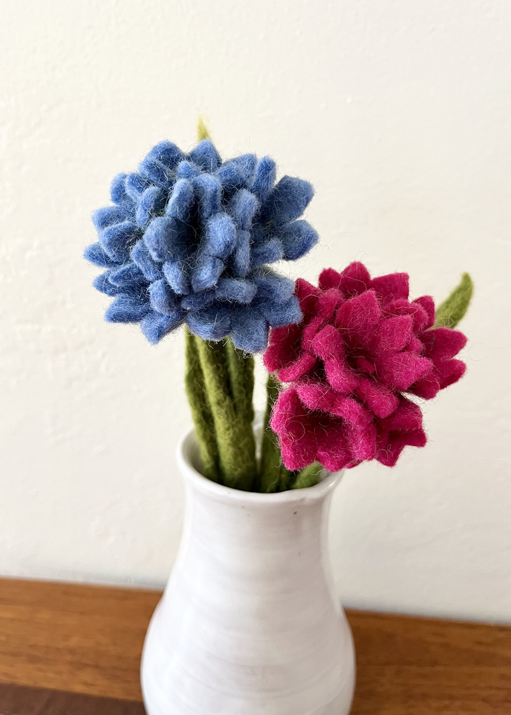 Gry and Sif Cornflower Felt Flower