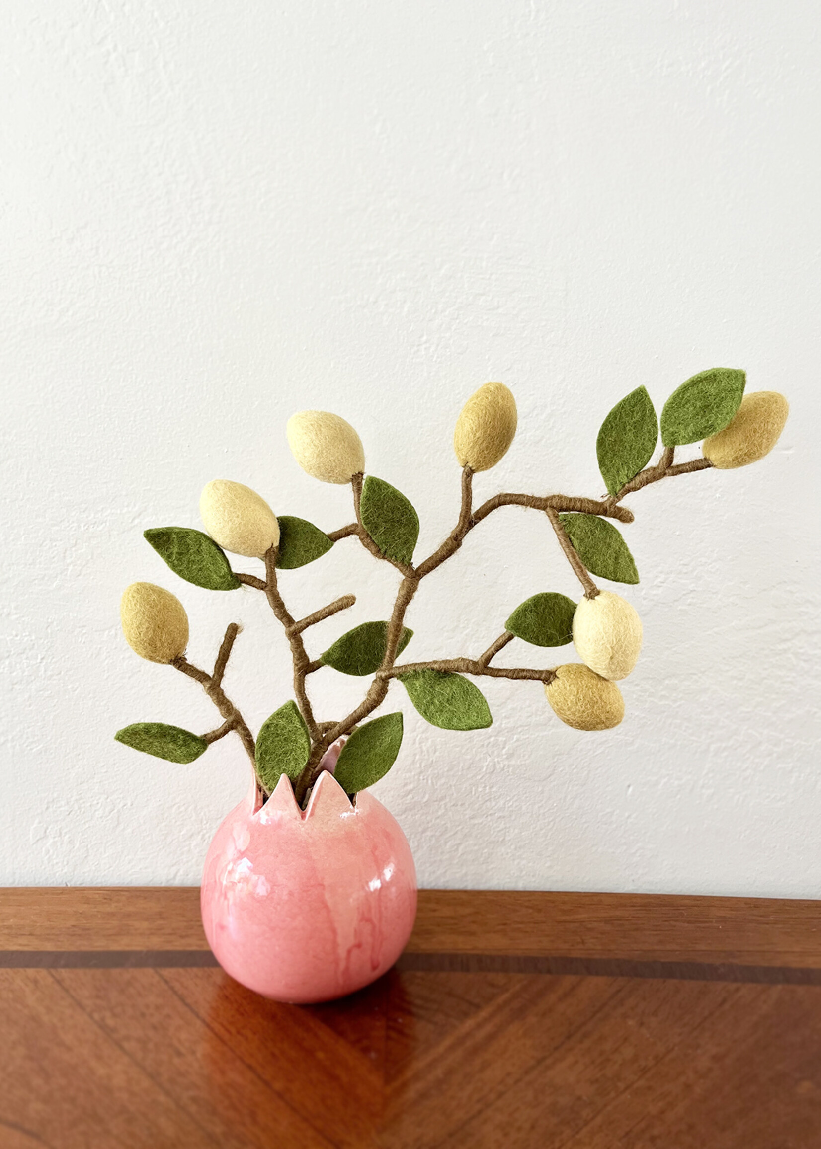 Gry and Sif Lemon Felt Branch