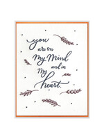 Ink Meets Paper On Mind and In Heart Card