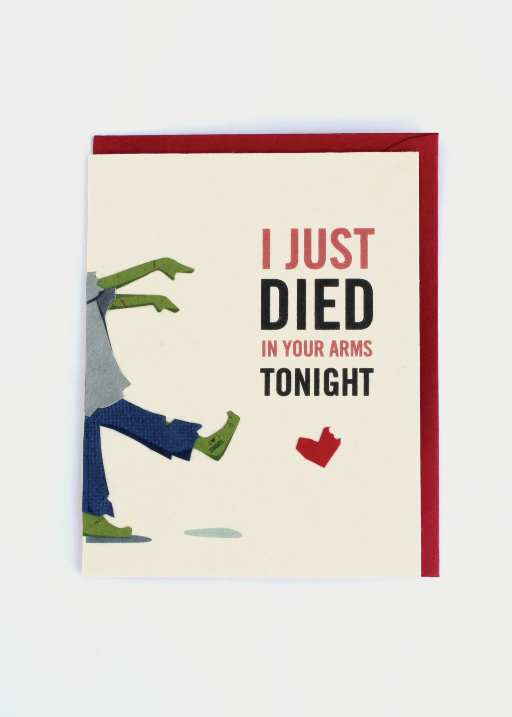 Good Paper Died In Your Arms Card