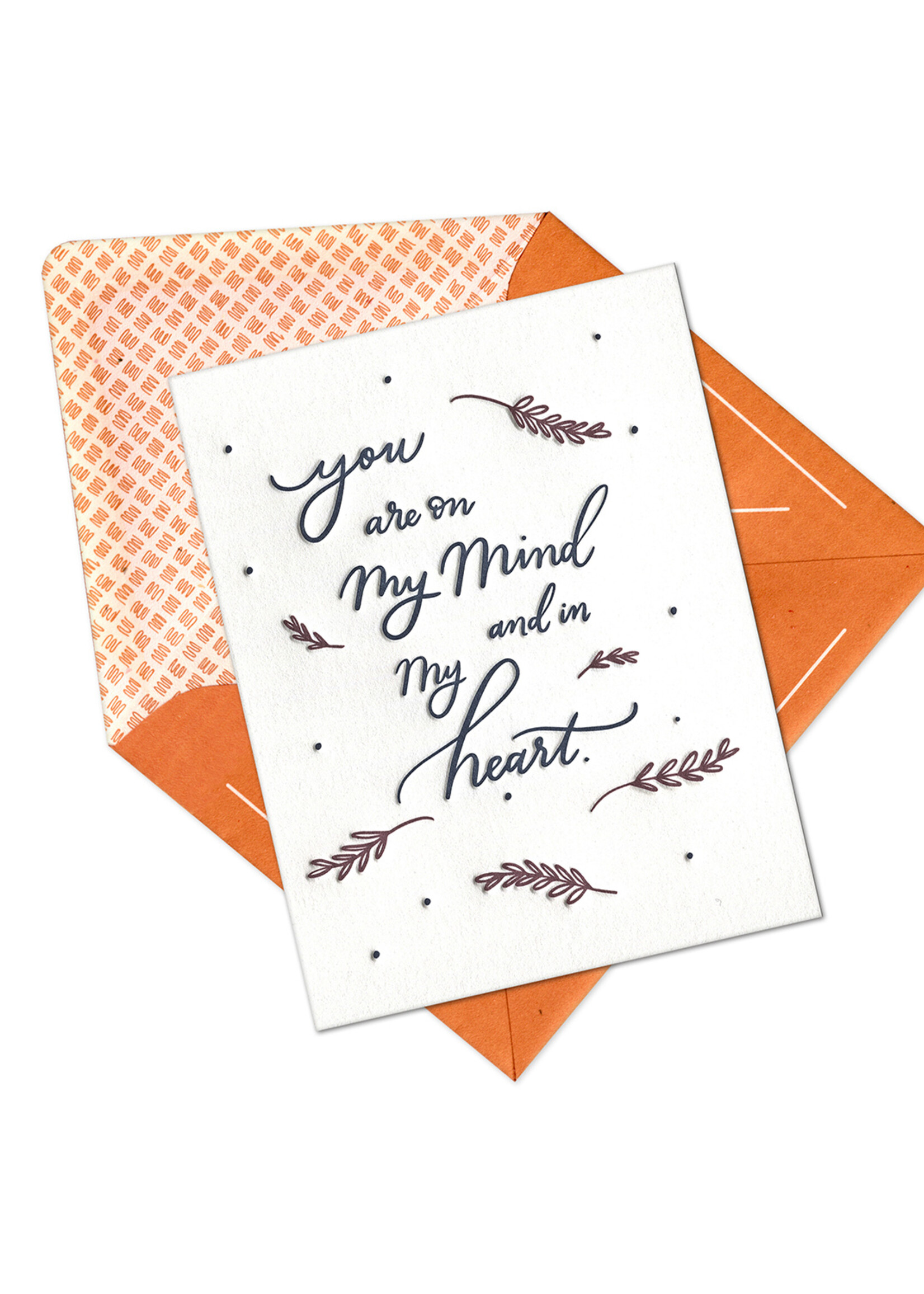 Ink Meets Paper On Mind and In Heart Card