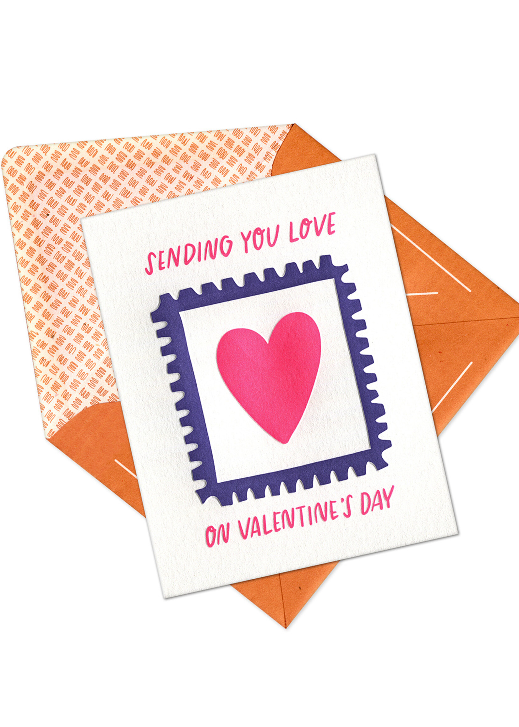 Ink Meets Paper Sending Love Stamp Valentine Card