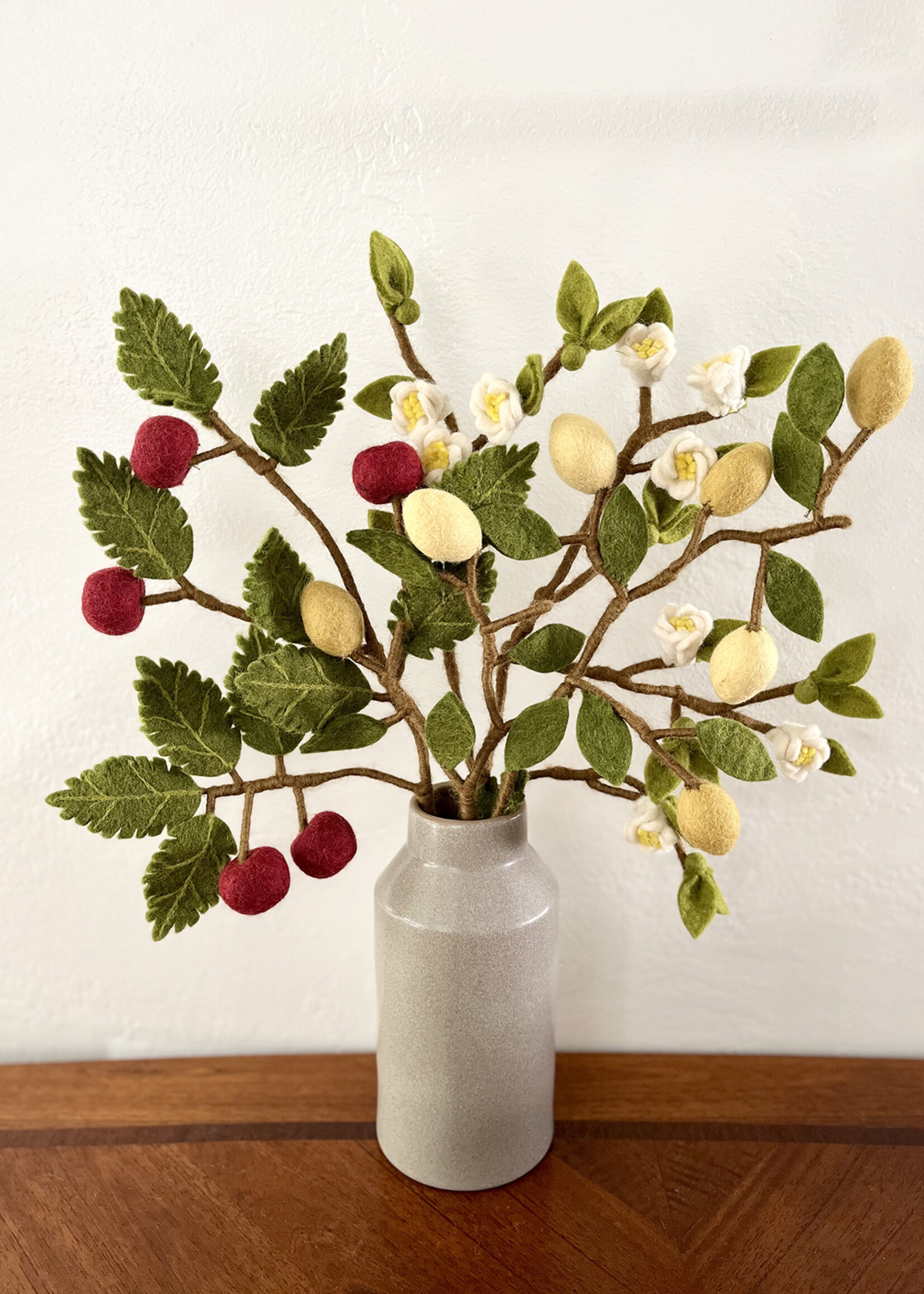 Gry and Sif Lemon Felt Branch