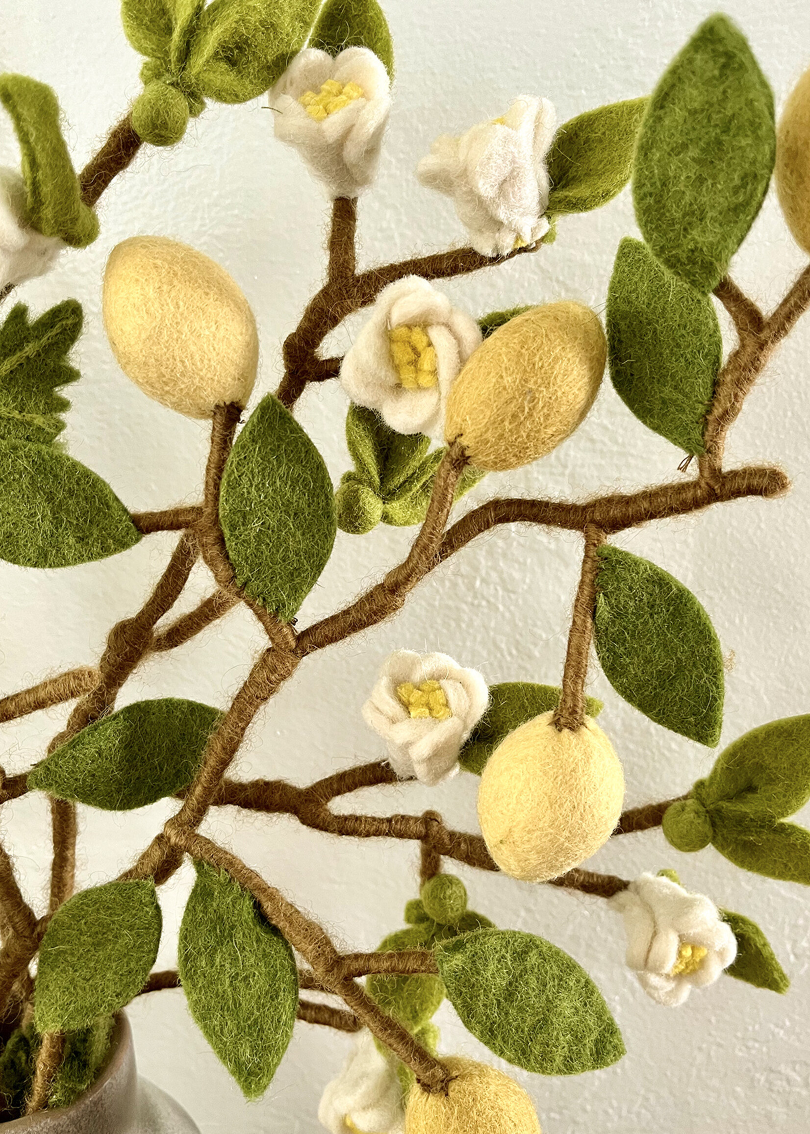 Gry and Sif Lemon Felt Branch