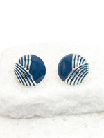 Starfish Project Serenity Wave Earrings - Silver and Cobalt Blue